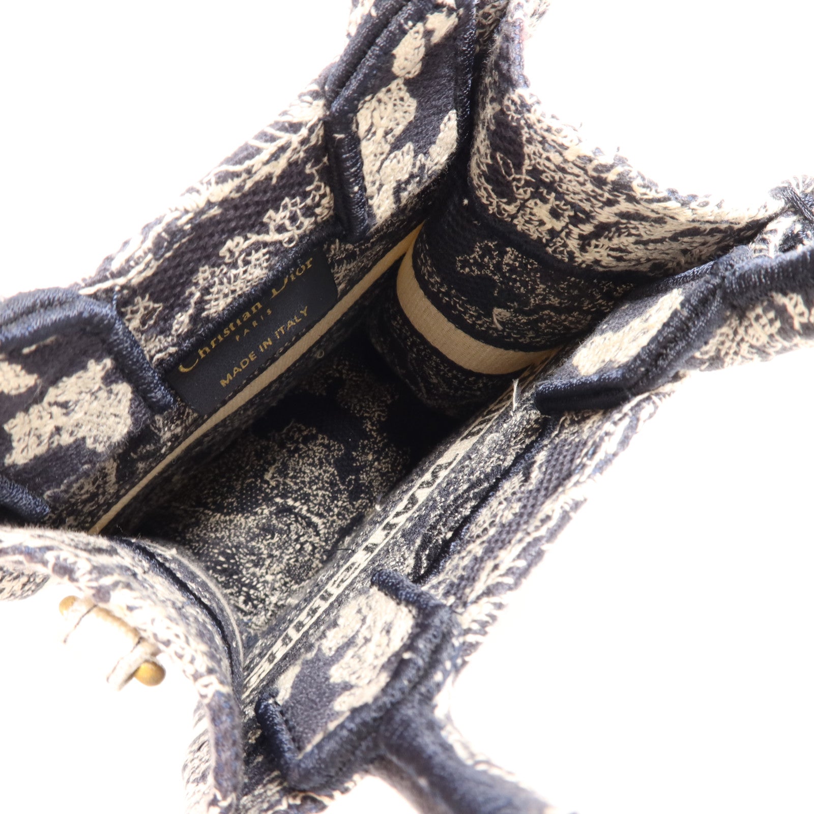 Dior 帆布Book Tote Mini金扣手挽肩背兩用袋