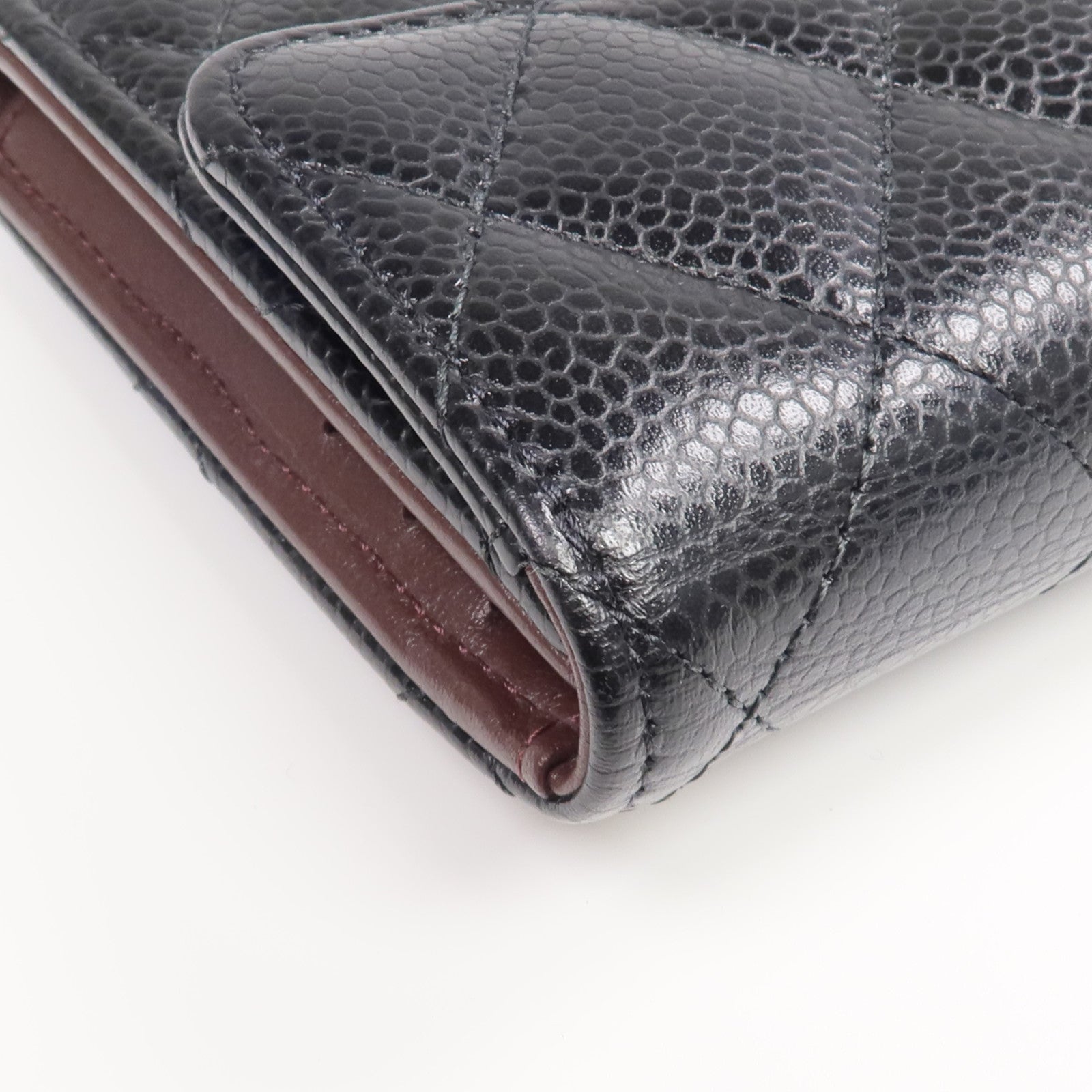 CHANEL 牛皮皮革Classic Small Flap Wallet金扣錢包