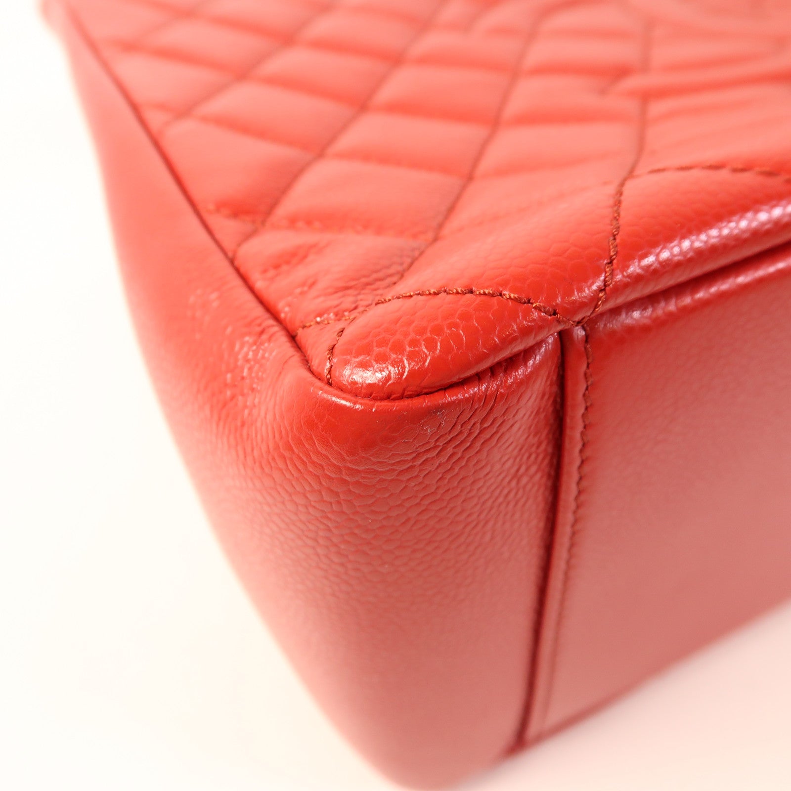 CHANEL 牛皮皮革GST Grand Shopping Tote Bag銀扣鏈帶肩背袋