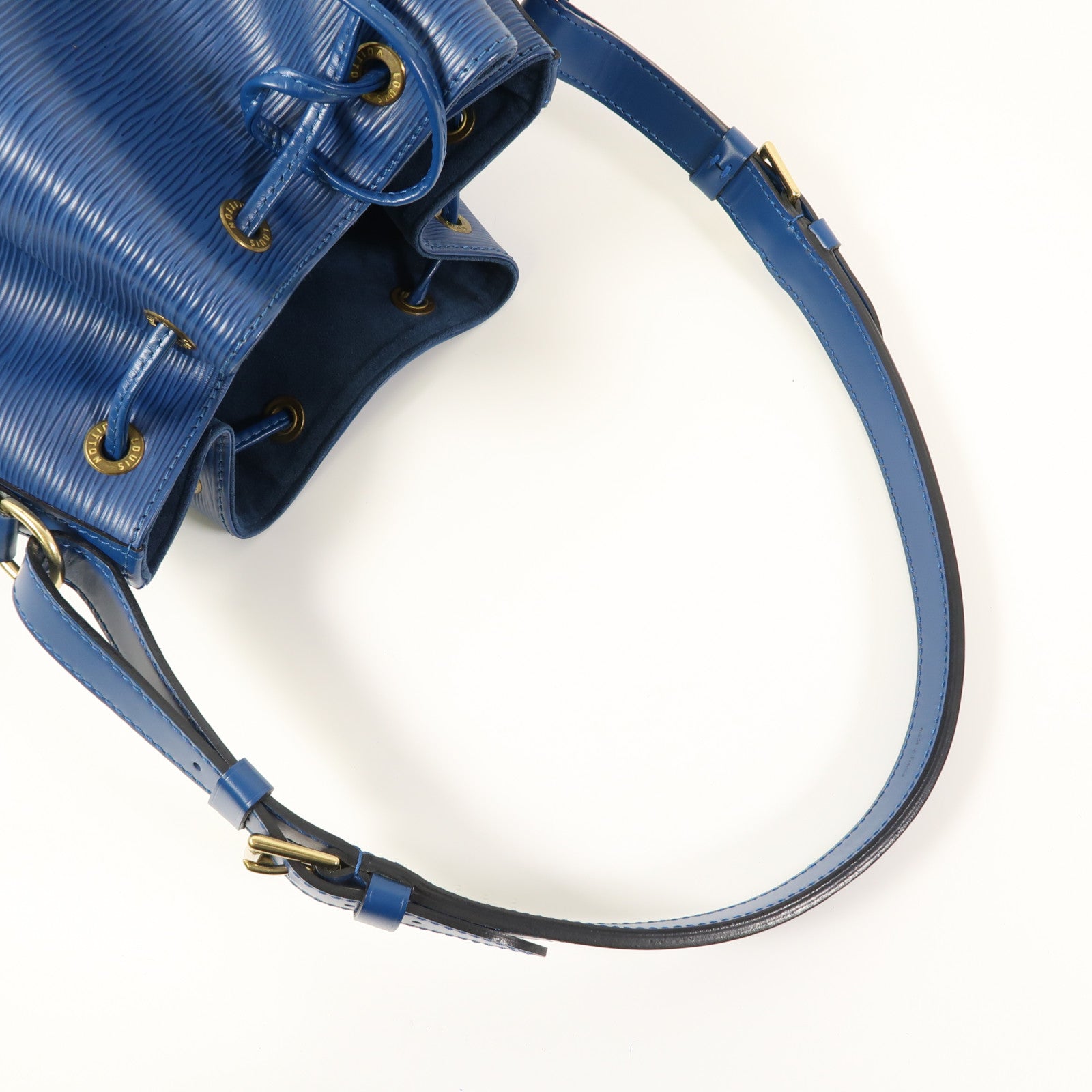 LOUIS VUITTON LV GHW Petit Noe Shoulder Bag M44105 Epi Leather Blue