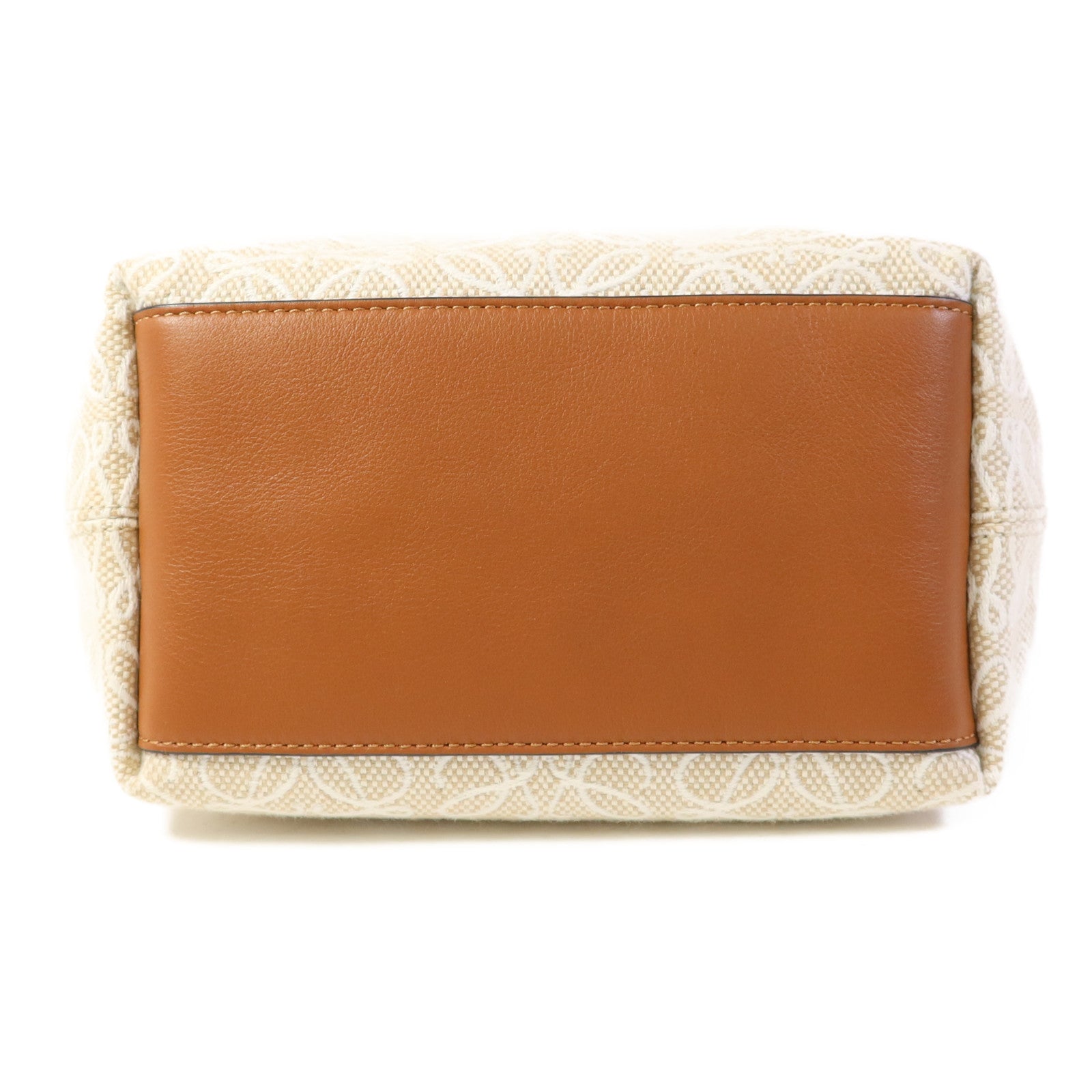 LOEWE 帆布Small Cubi Bag金扣手挽袋