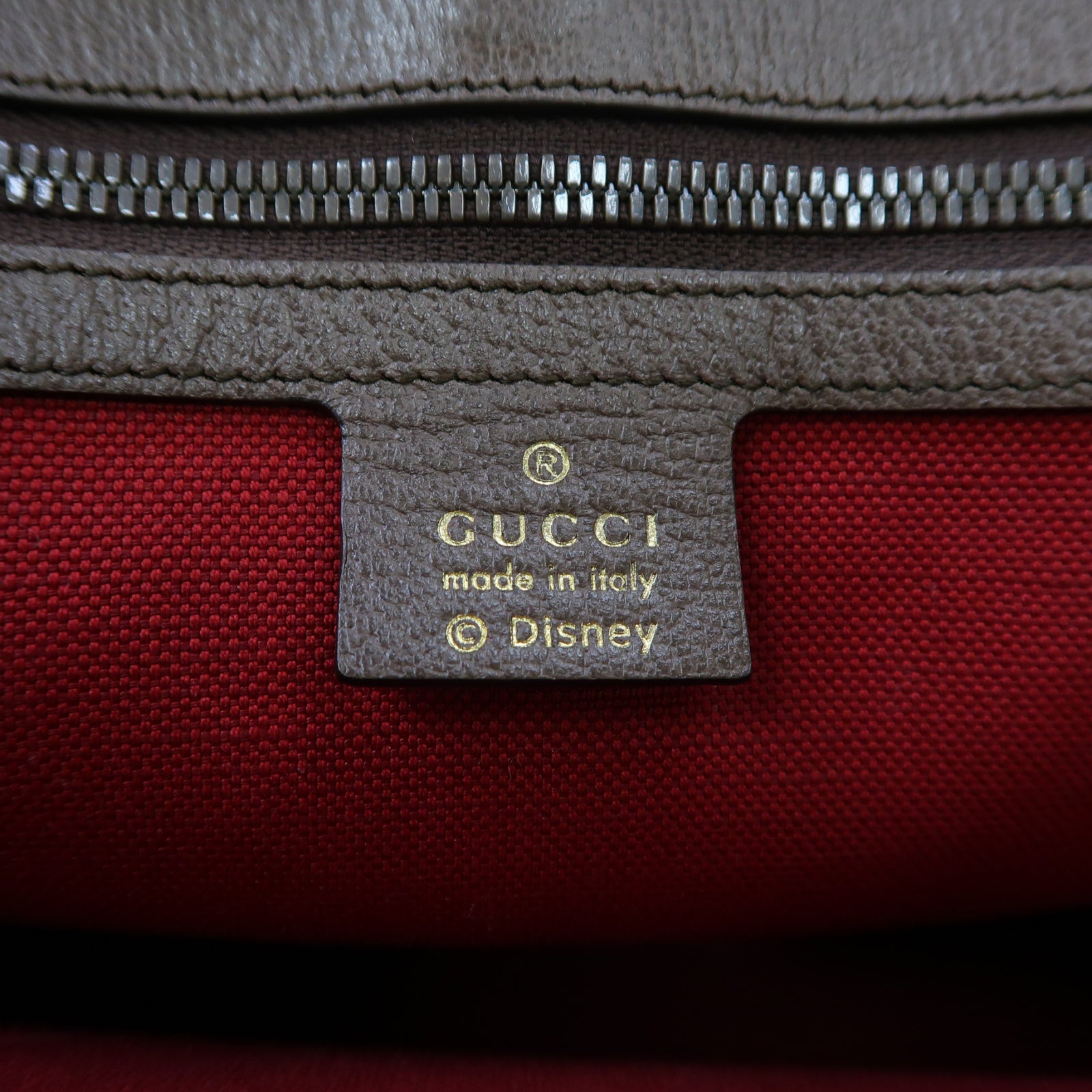 GUCCI 【激減優惠】塗層帆布Disney GG Supreme金扣手挽肩背兩用袋米色