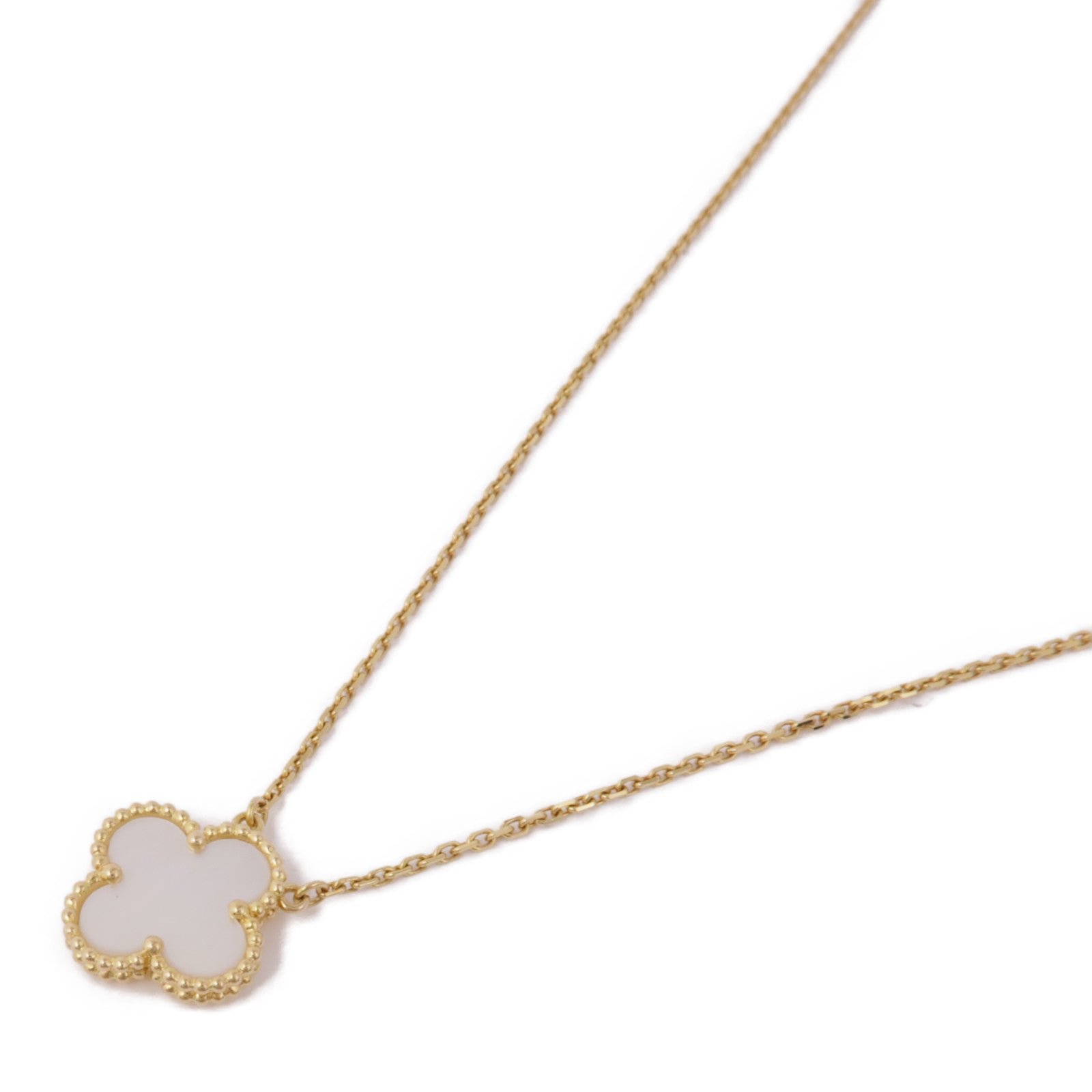 Van Cleef & Arpels 18K黃金/珍珠母貝Vintage Alhambra Necklace項鍊