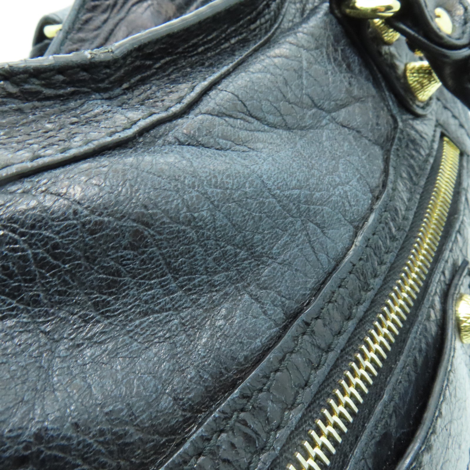 BALENCIAGA 【激減優惠】皮革Giant City金扣手挽肩背兩用袋黑色