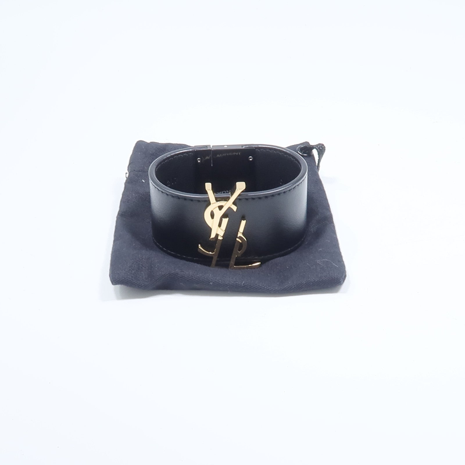 SAINT LAURENT 牛皮皮革/金屬Opyum Bracelet手鏈