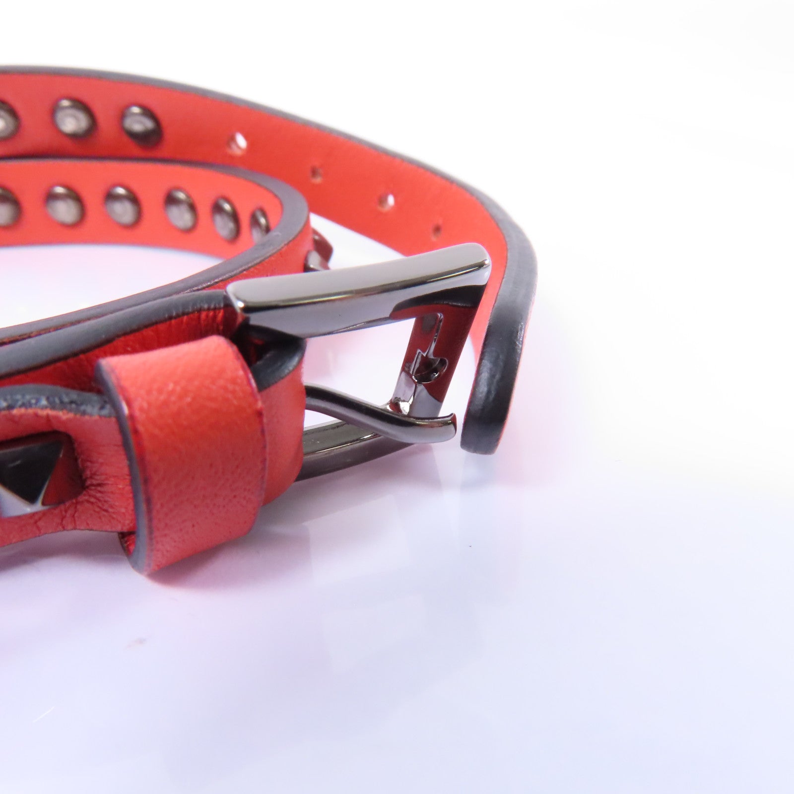 Valentino 【激減優惠】牛皮皮革Bracelet手鏈紅色