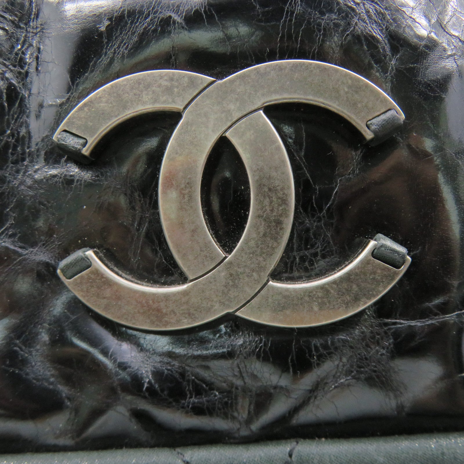 CHANEL [Sharp Discount] Lingge Cowhide Leather Chain Shoulder 2way Shoulder Bag Dark Green/Black