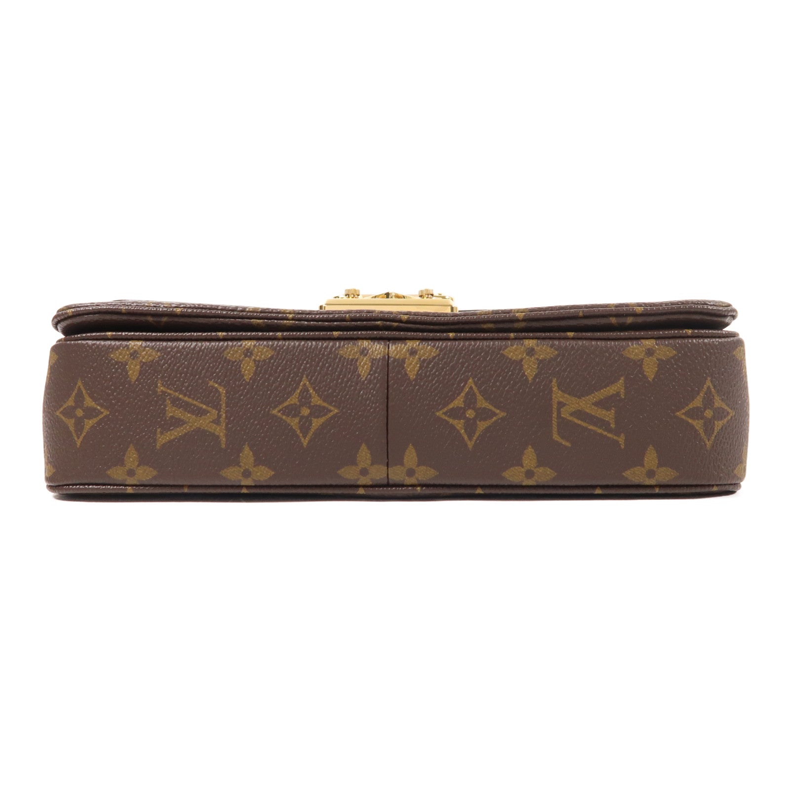 LOUIS VUITTON Monogram Marceau金扣鏈帶肩背袋棕色