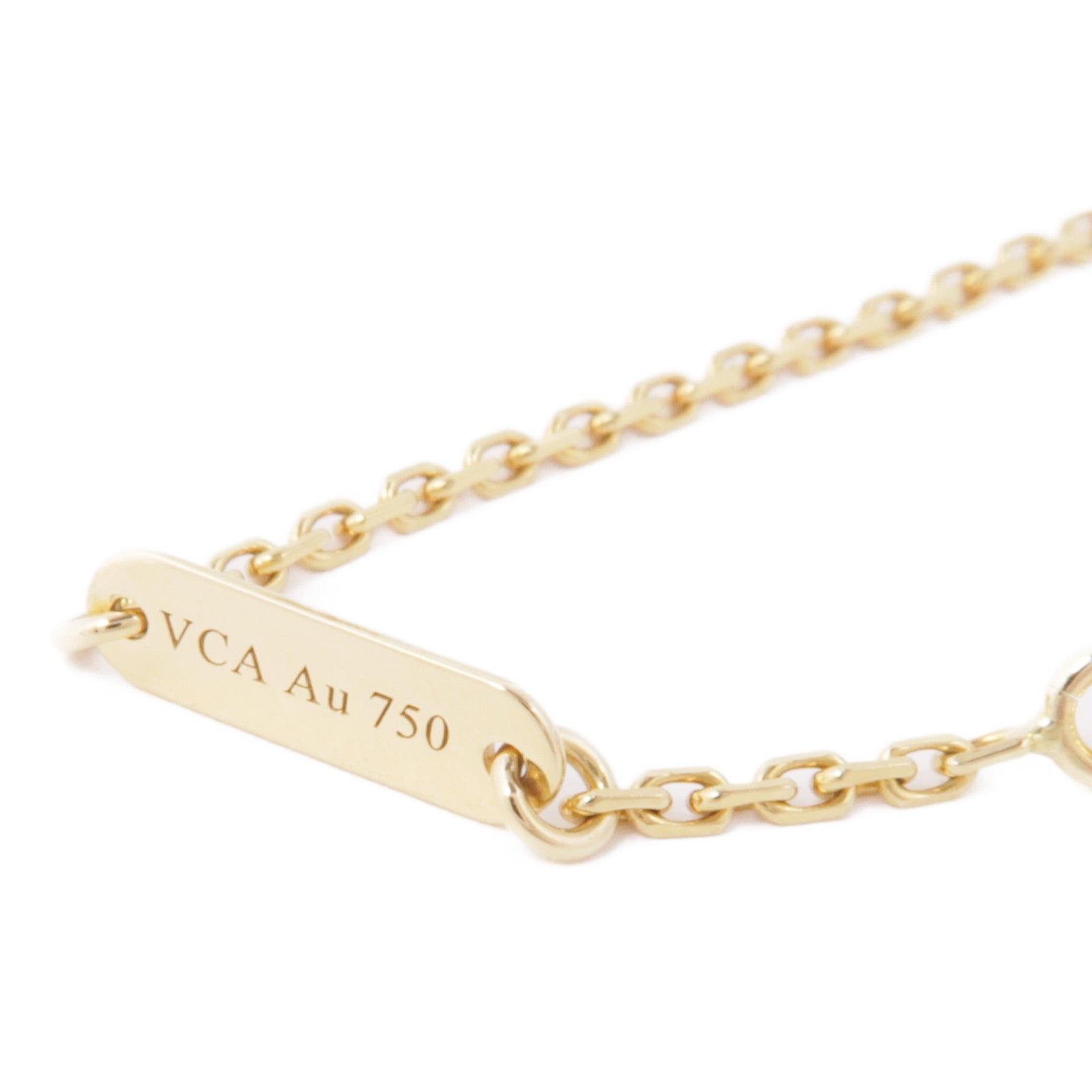 Van Cleef & Arpels 18K黃金/珍珠母貝Vintage Alhambra Necklace項鍊