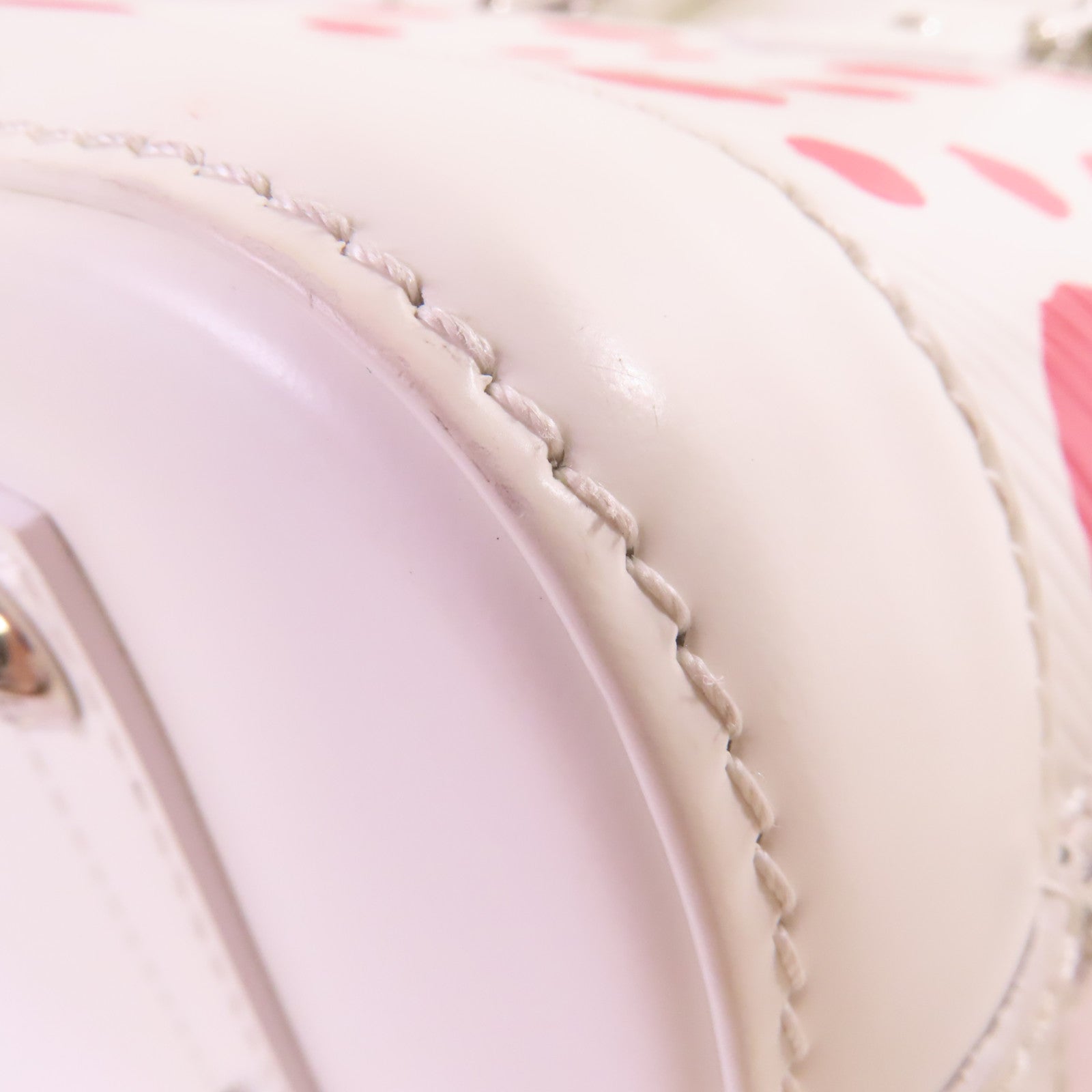 LOUIS VUITTON Epi LV x YK Alma BB 2Way Shoulder Bag銀扣手挽肩背兩用袋白色/紅色