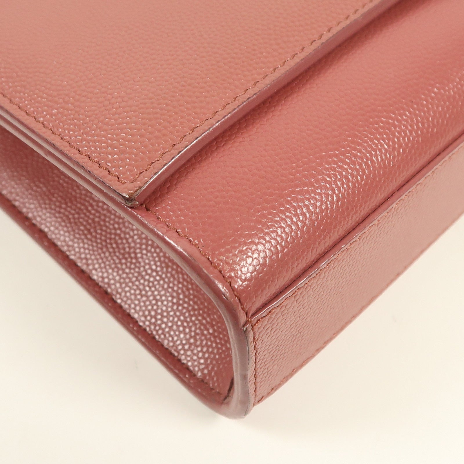 YVES SAINT LAURENT 牛皮皮革Kate銀扣鏈帶肩背袋