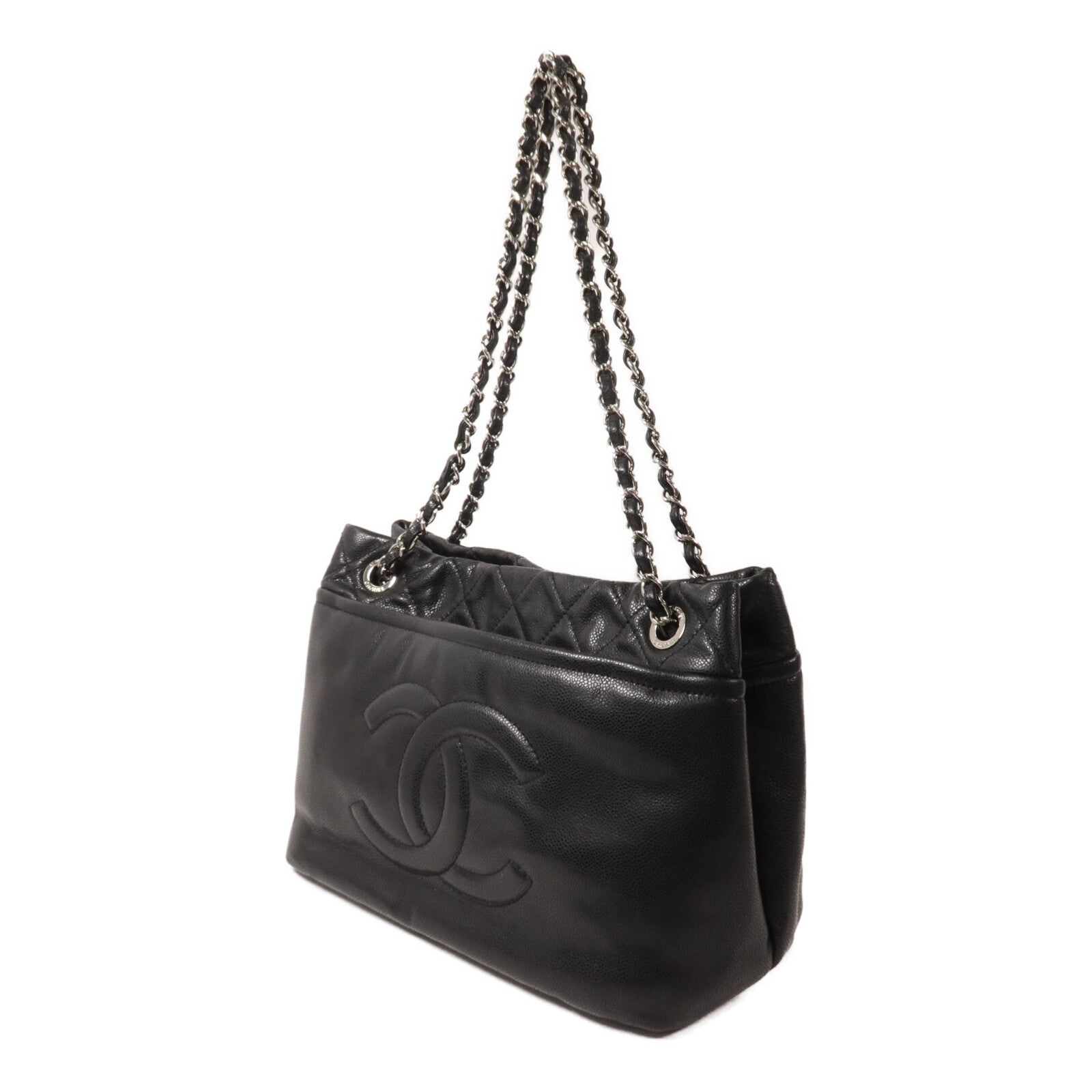 CHANEL 牛皮皮革Tote Bag鏈帶肩背袋