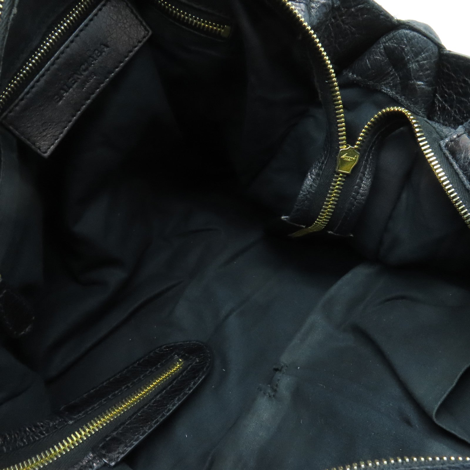 BALENCIAGA 【激減優惠】皮革Giant City金扣手挽肩背兩用袋黑色