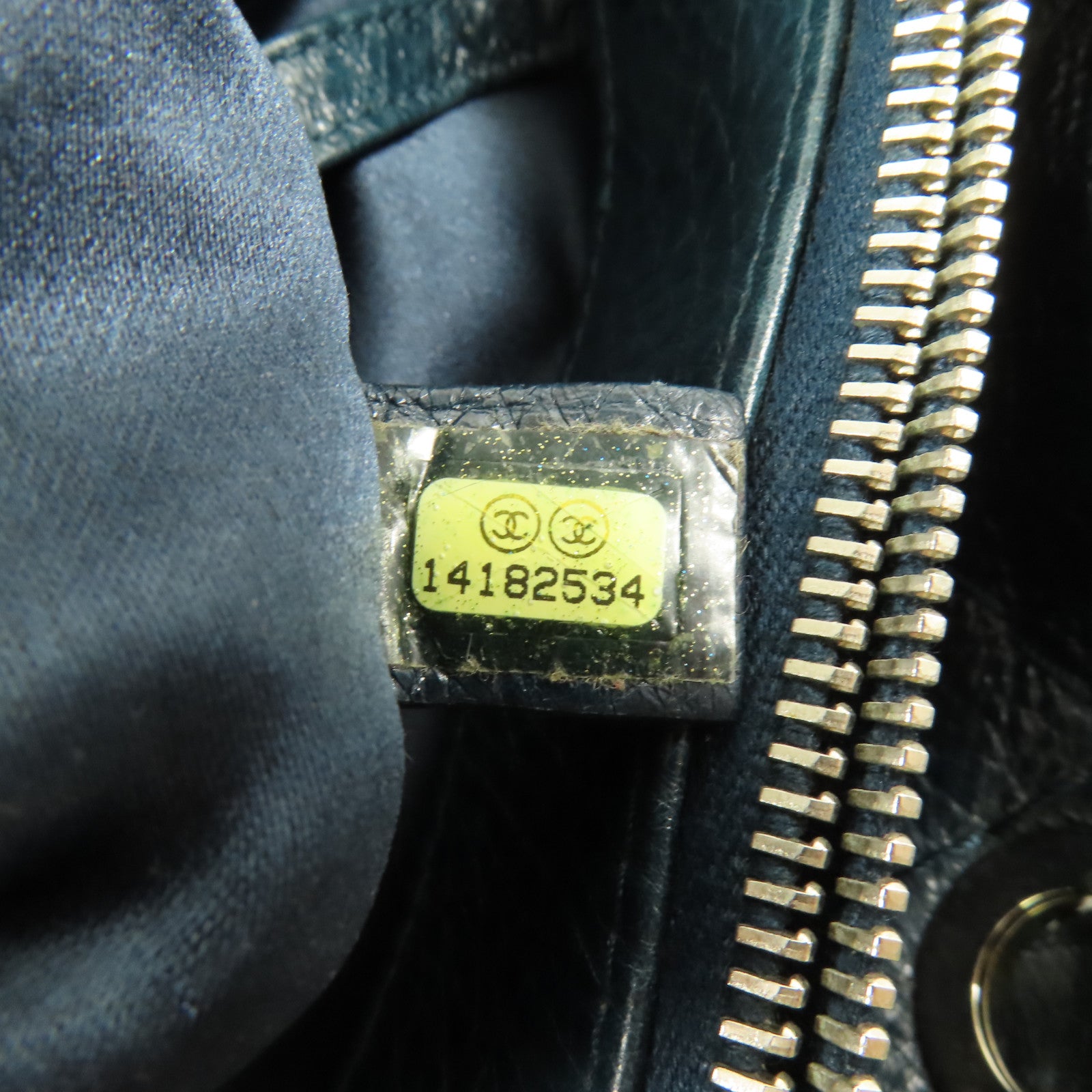 CHANEL 牛皮皮革Tote Bag銀扣肩背袋