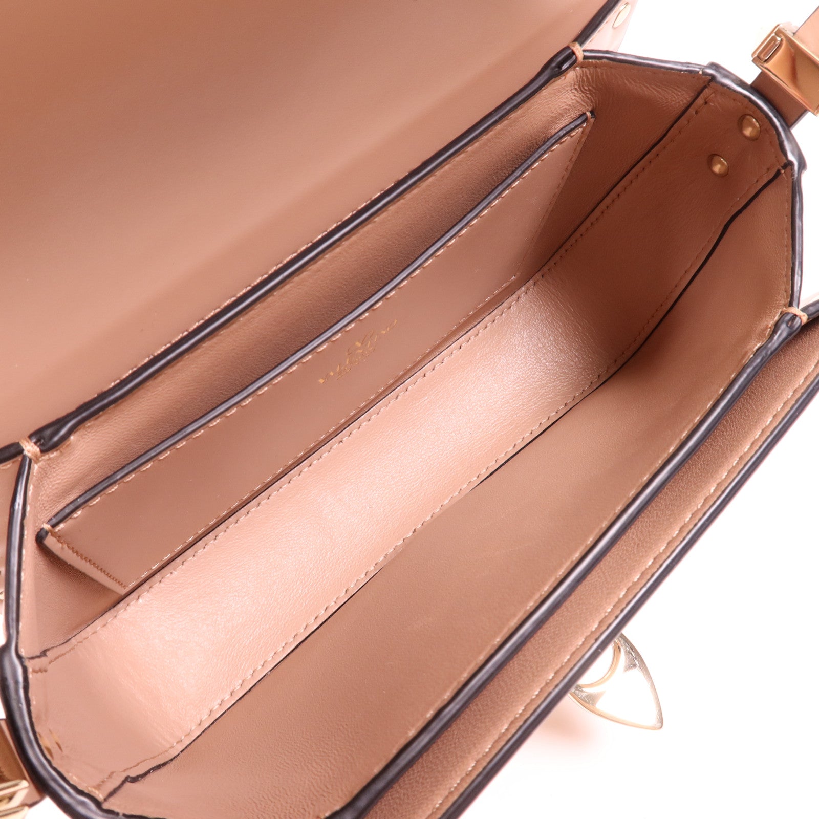 Valentino 牛皮皮革Shoulder Bag金扣肩背袋