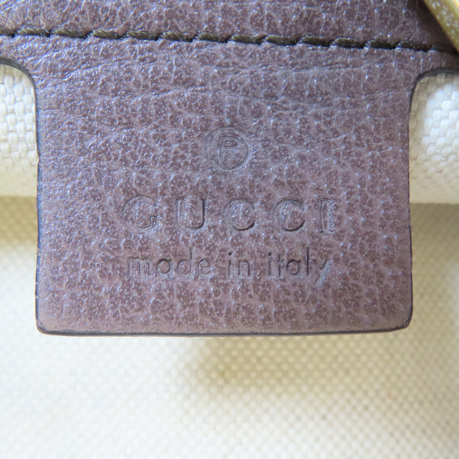 GUCCI 塗層帆布Ophidia金扣肩背袋啡色