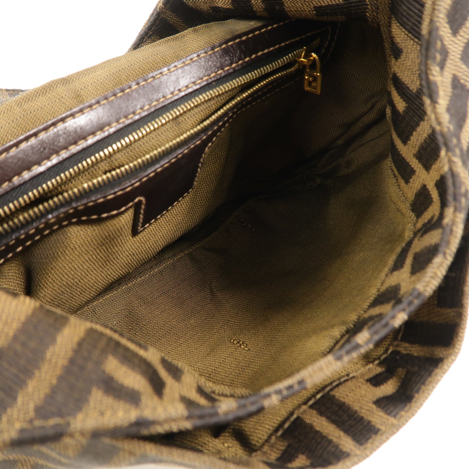 FENDI 帆布Zucca Hobo肩背袋