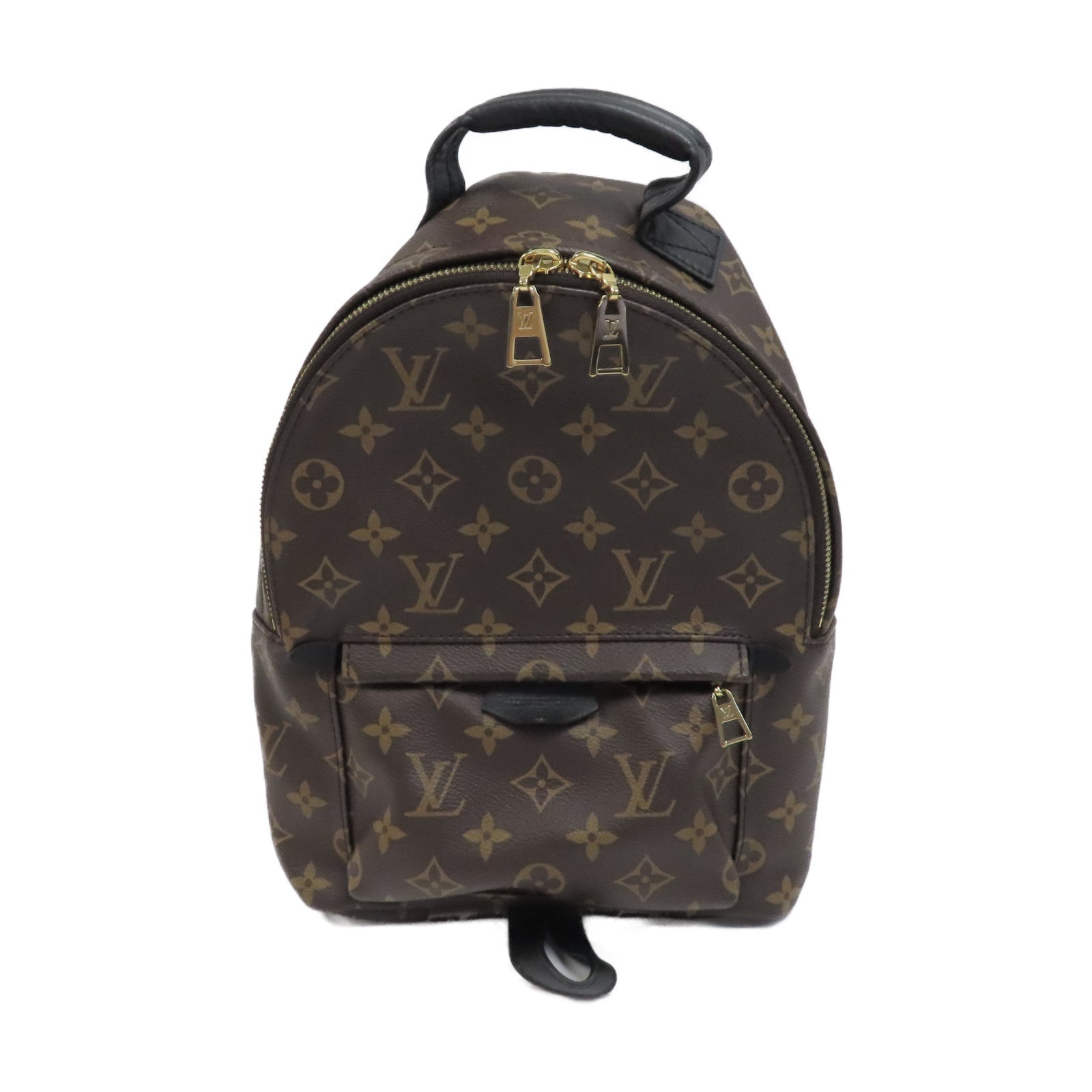 LOUIS VUITTON Monogram Palm Springs PM金扣背包啡色