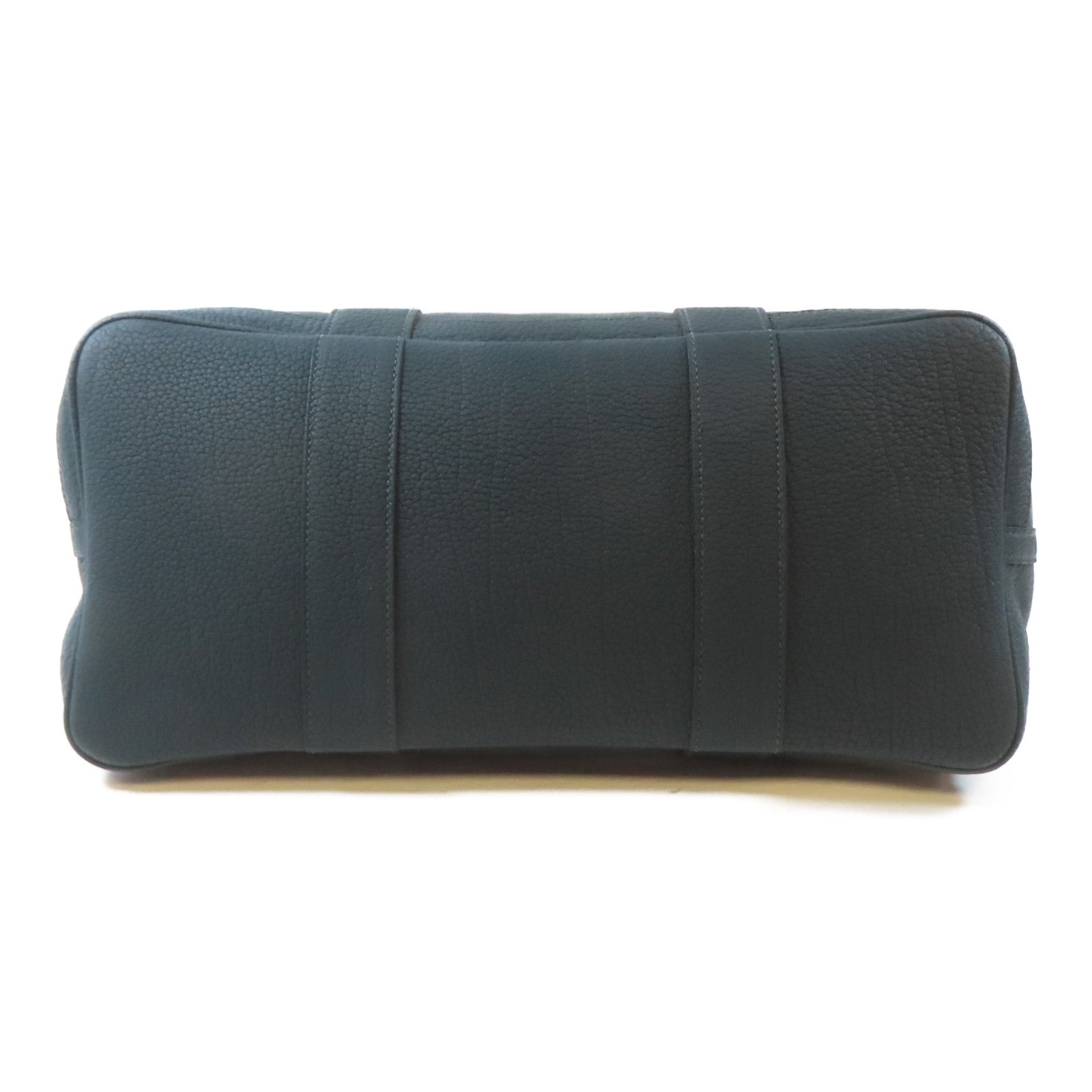 HERMES Negonda皮革/Militaire/帆布Garden Party PM銀扣手挽袋Rousseau/Cypres/綠色
