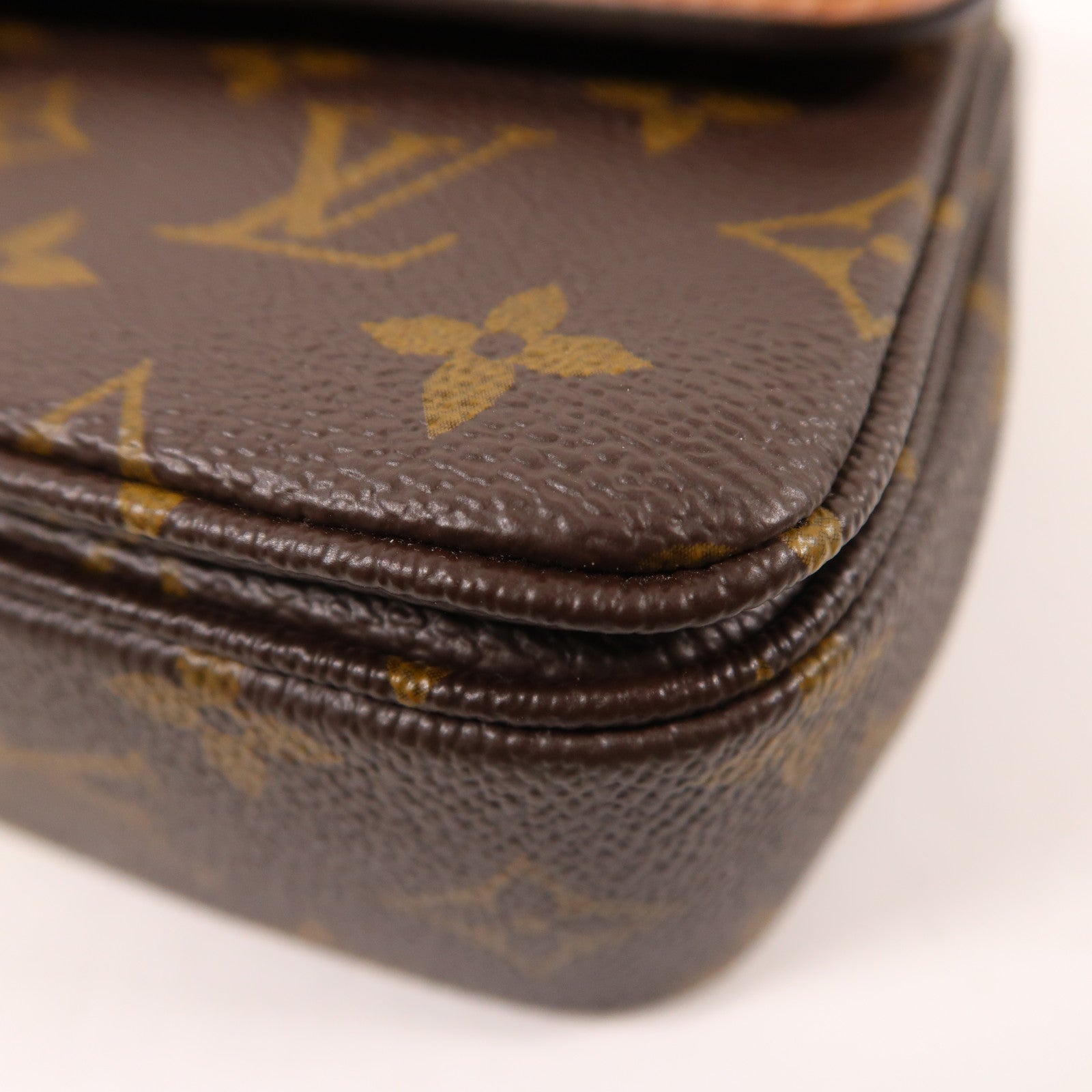 LOUIS VUITTON Monogram Marceau金扣鏈帶肩背袋棕色