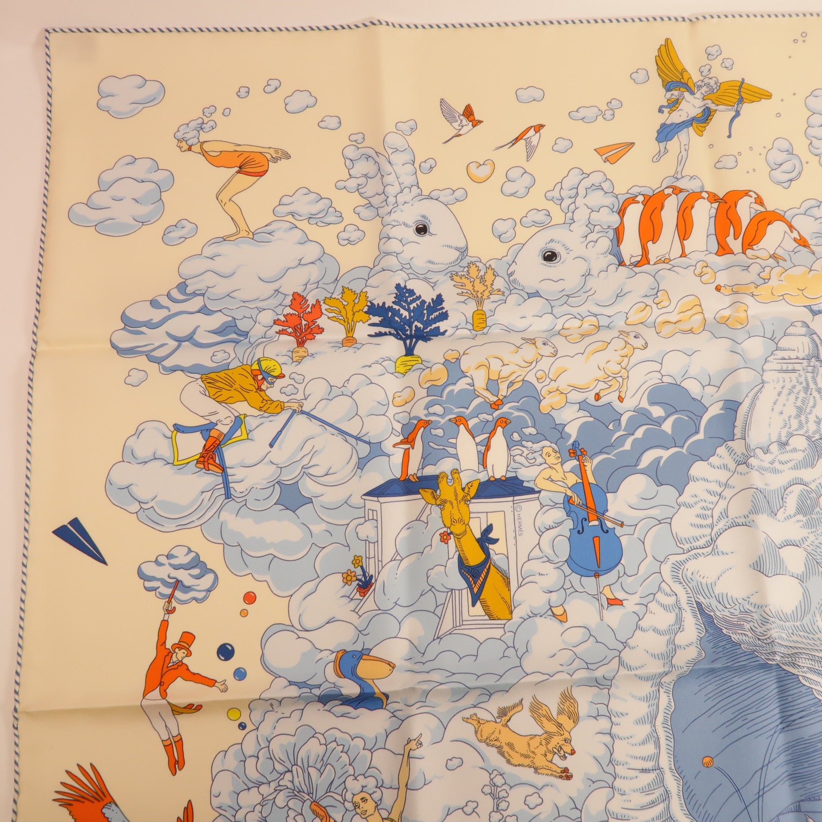 HERMES 絲質Scarf 90X90絲巾