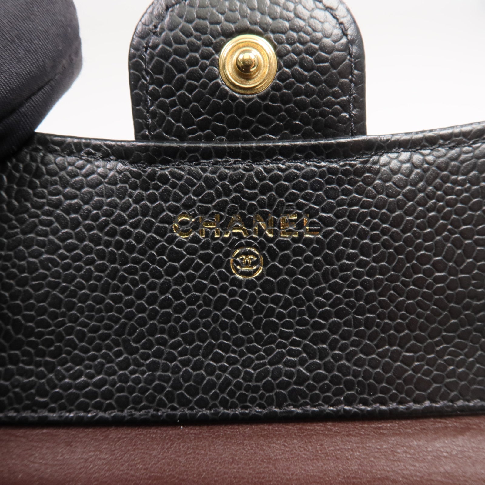 CHANEL 牛皮皮革Classic Small Flap Wallet金扣錢包