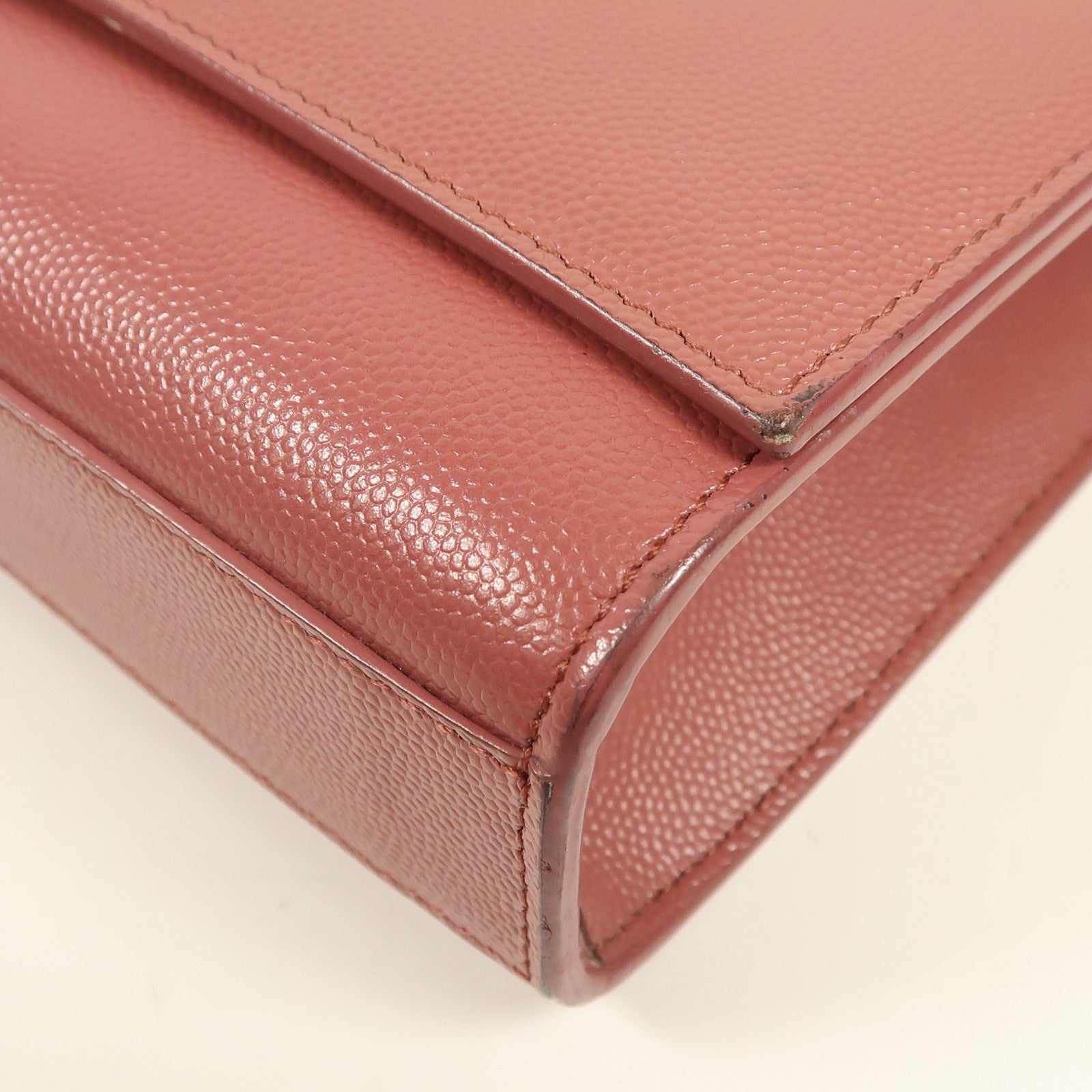 YVES SAINT LAURENT 牛皮皮革Kate銀扣鏈帶肩背袋