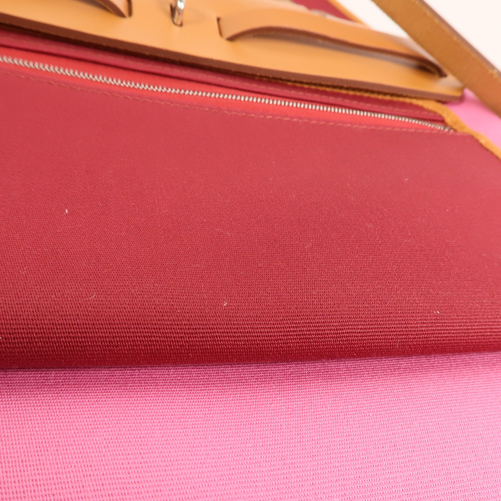 HERMES 帆布Herbag PM銀扣手挽肩背兩用袋