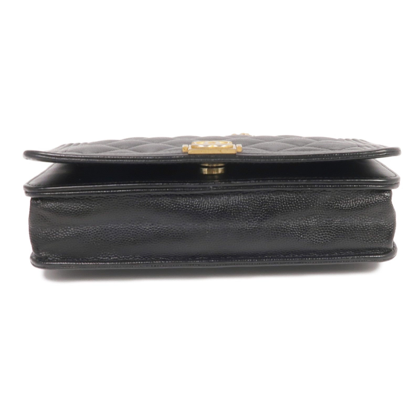 CHANEL 牛皮皮革WOC Wallet On Chain金扣鏈帶肩背袋