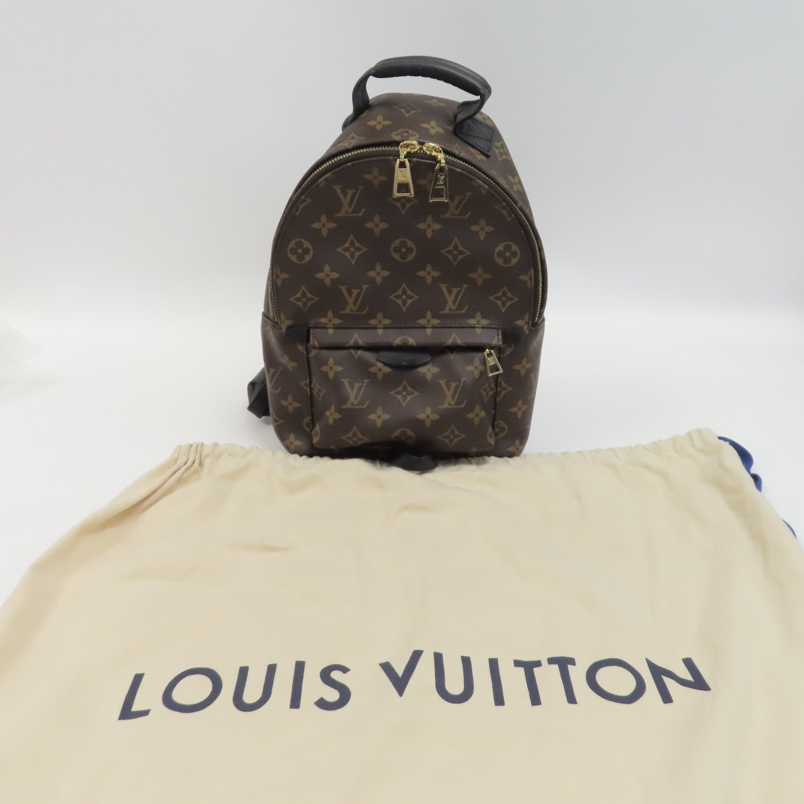 LOUIS VUITTON Monogram Palm Springs PM金扣背包啡色
