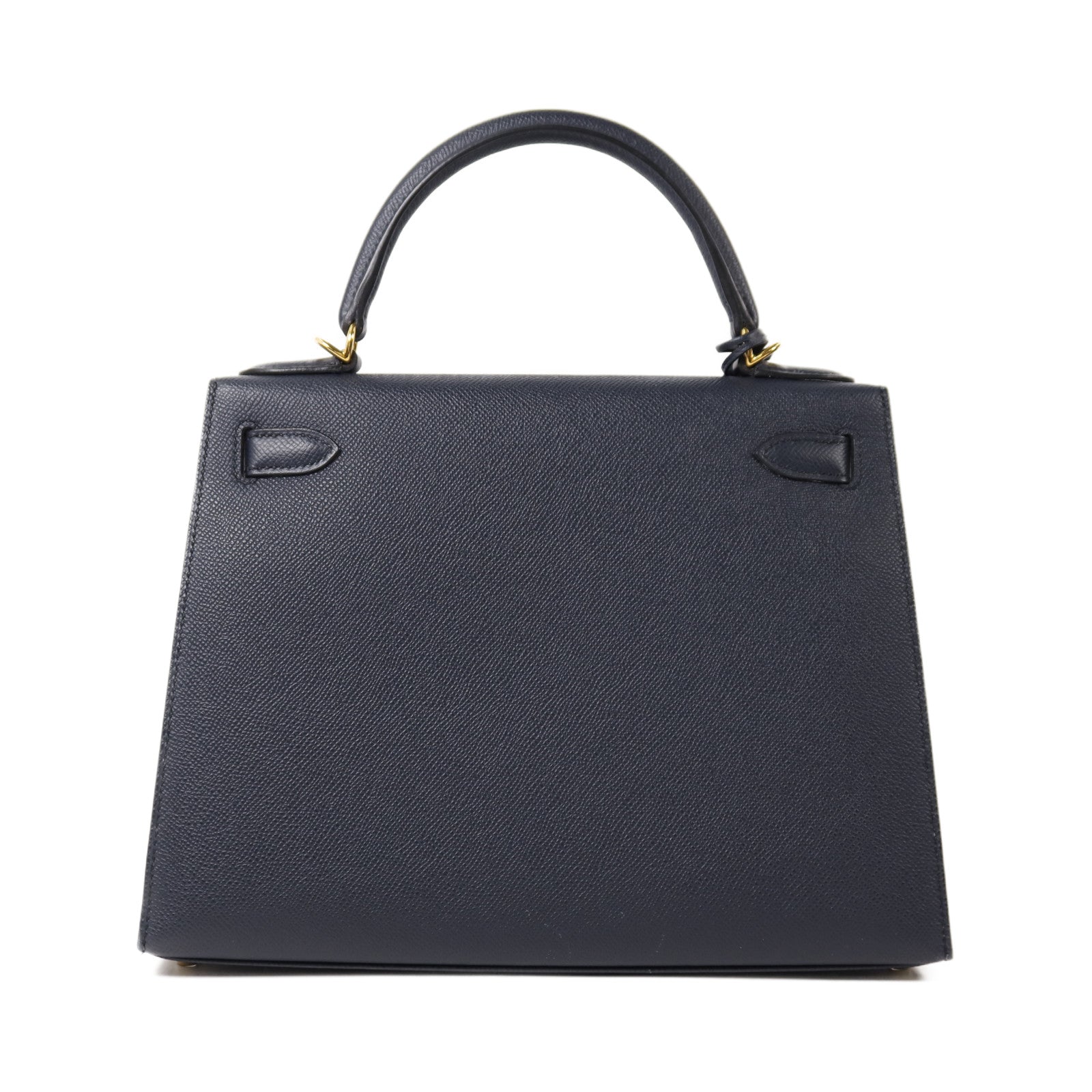 HERMES Epsom皮革Kelly 28金扣手挽肩背兩用袋Blue IndigoBlue Indigo