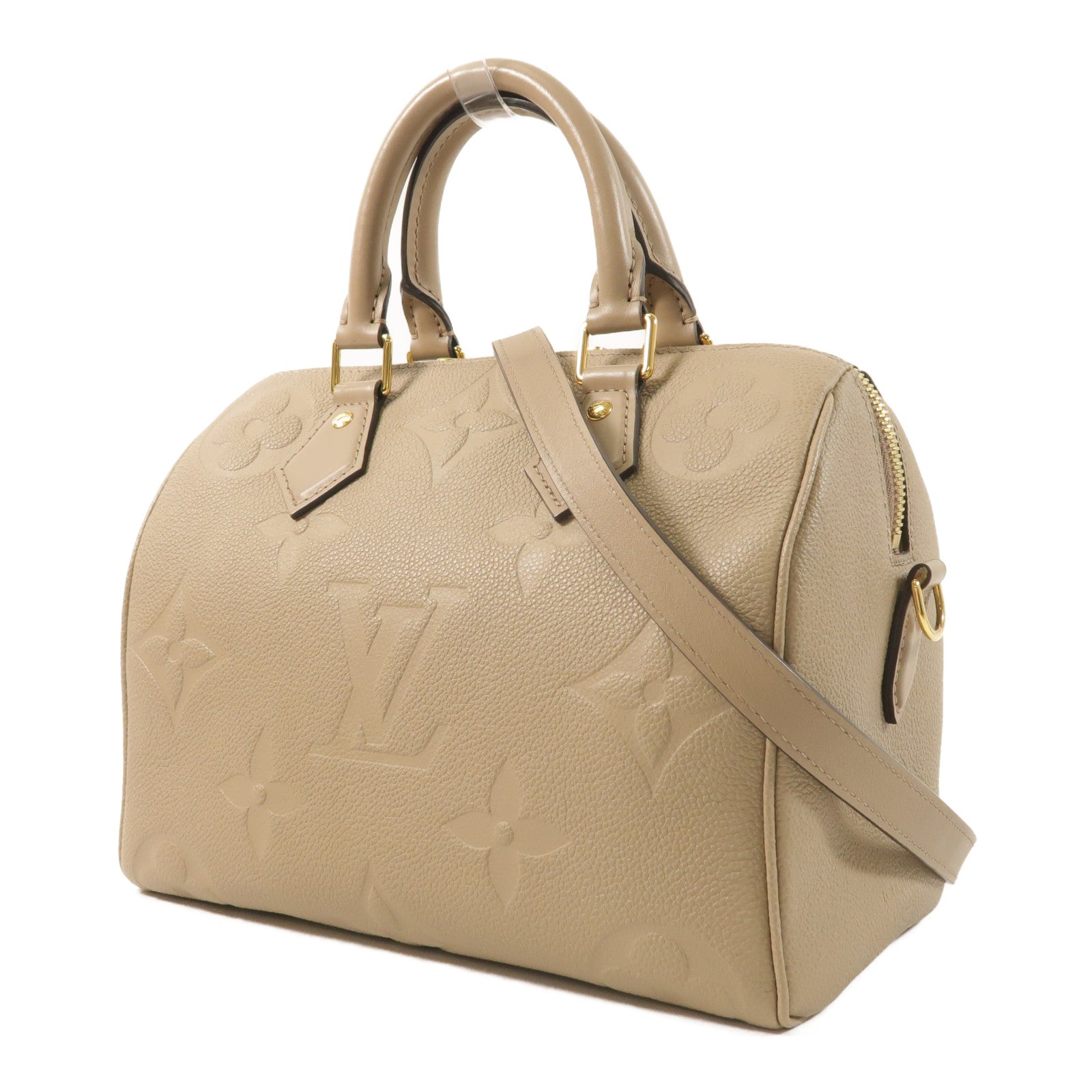 LOUIS VUITTON Monogram Empreinte Speedy Bandouliere 25金扣手挽肩背兩用袋