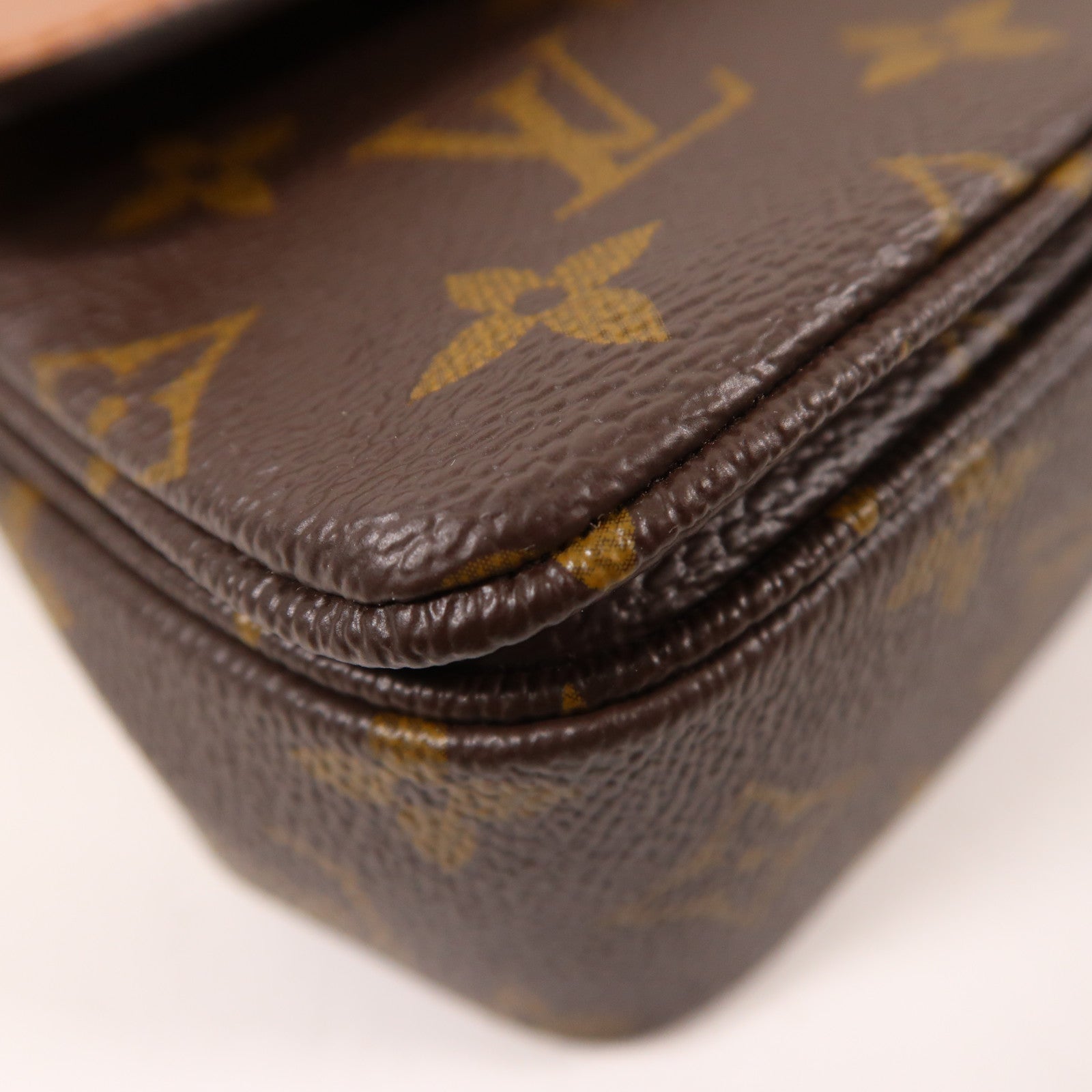 LOUIS VUITTON Monogram Marceau金扣鏈帶肩背袋棕色