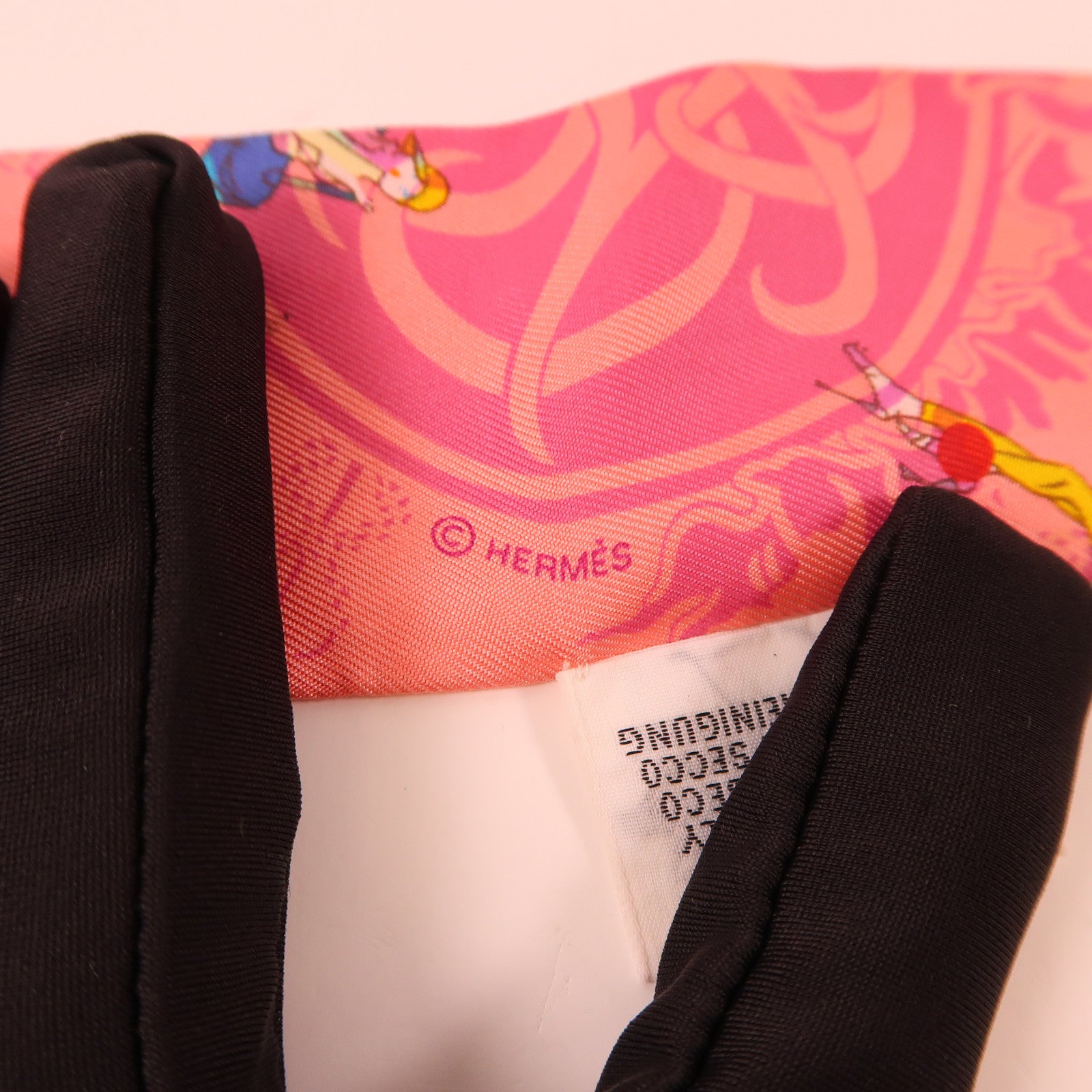 HERMES Twilly Scarf Silk Pink