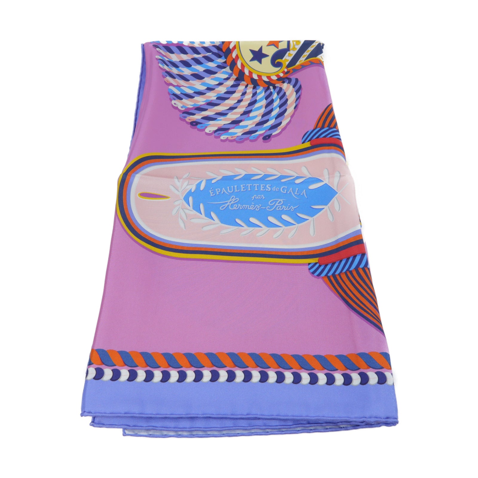 HERMES 【激減優惠】絲質Scarf 90x90絲巾紫色/粉紅色