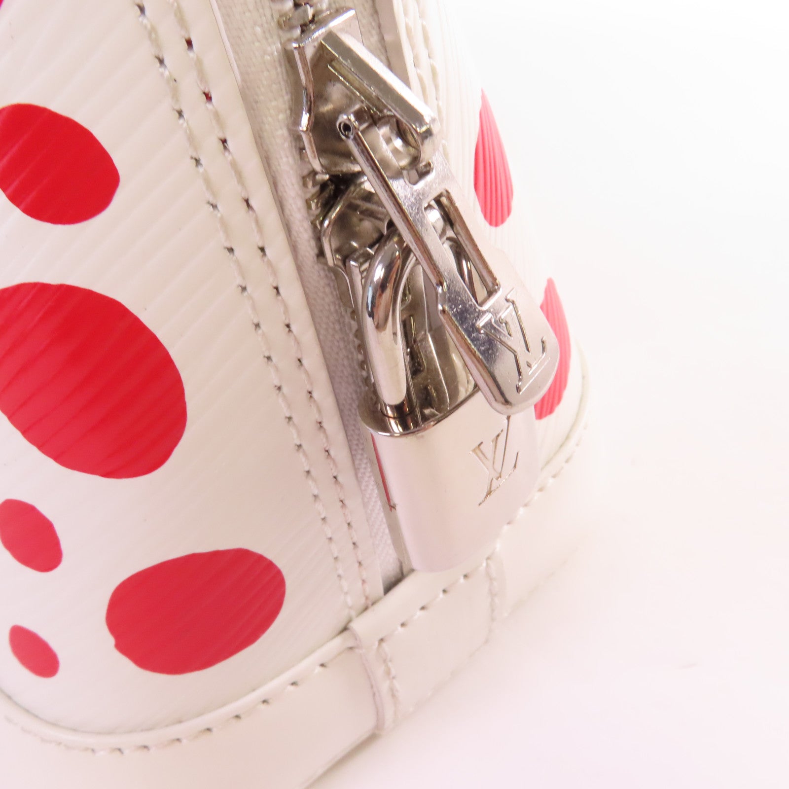 LOUIS VUITTON Epi LV x YK Alma BB 2Way Shoulder Bag銀扣手挽肩背兩用袋白色/紅色