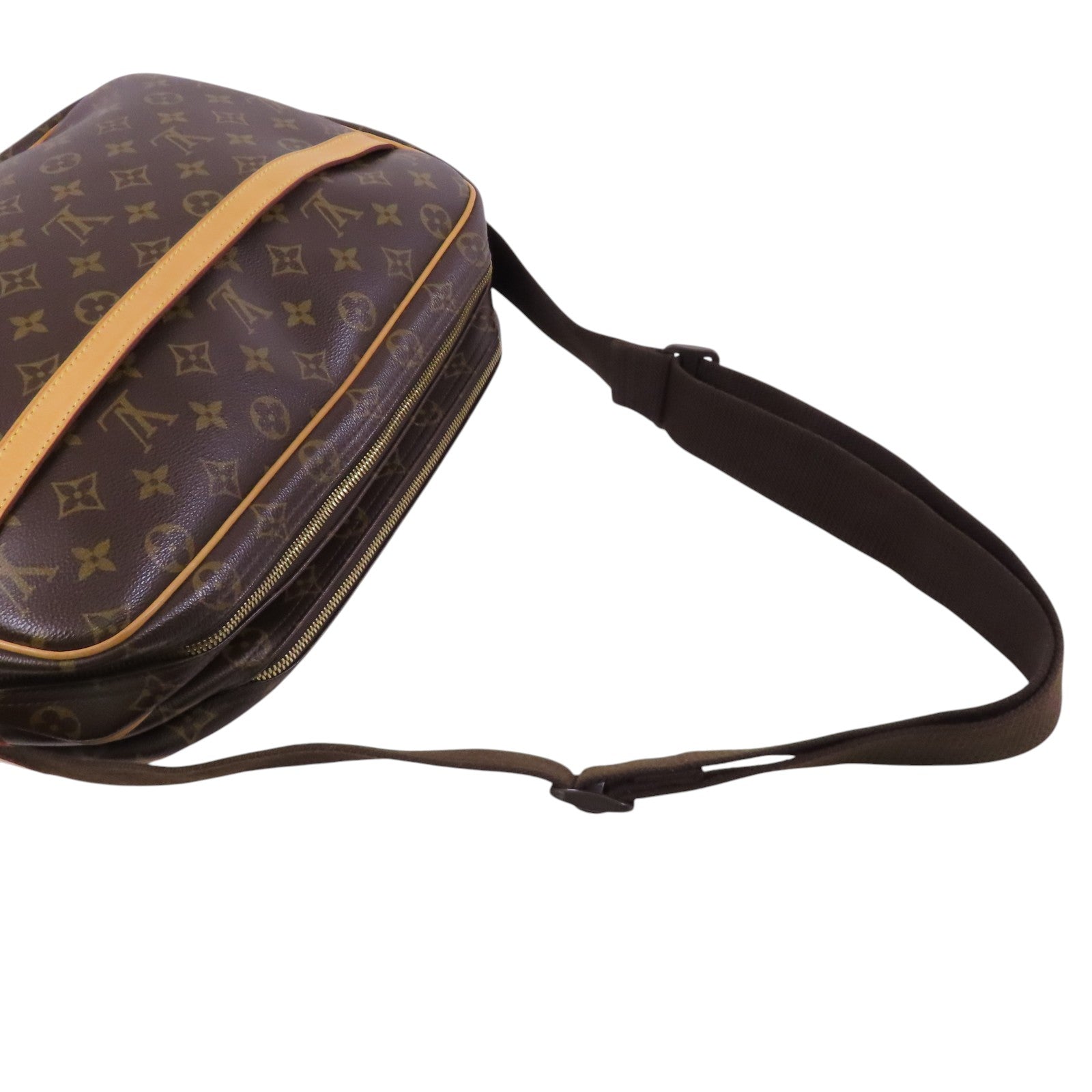 LOUIS VUITTON Monogram Reporter GM金扣肩背袋