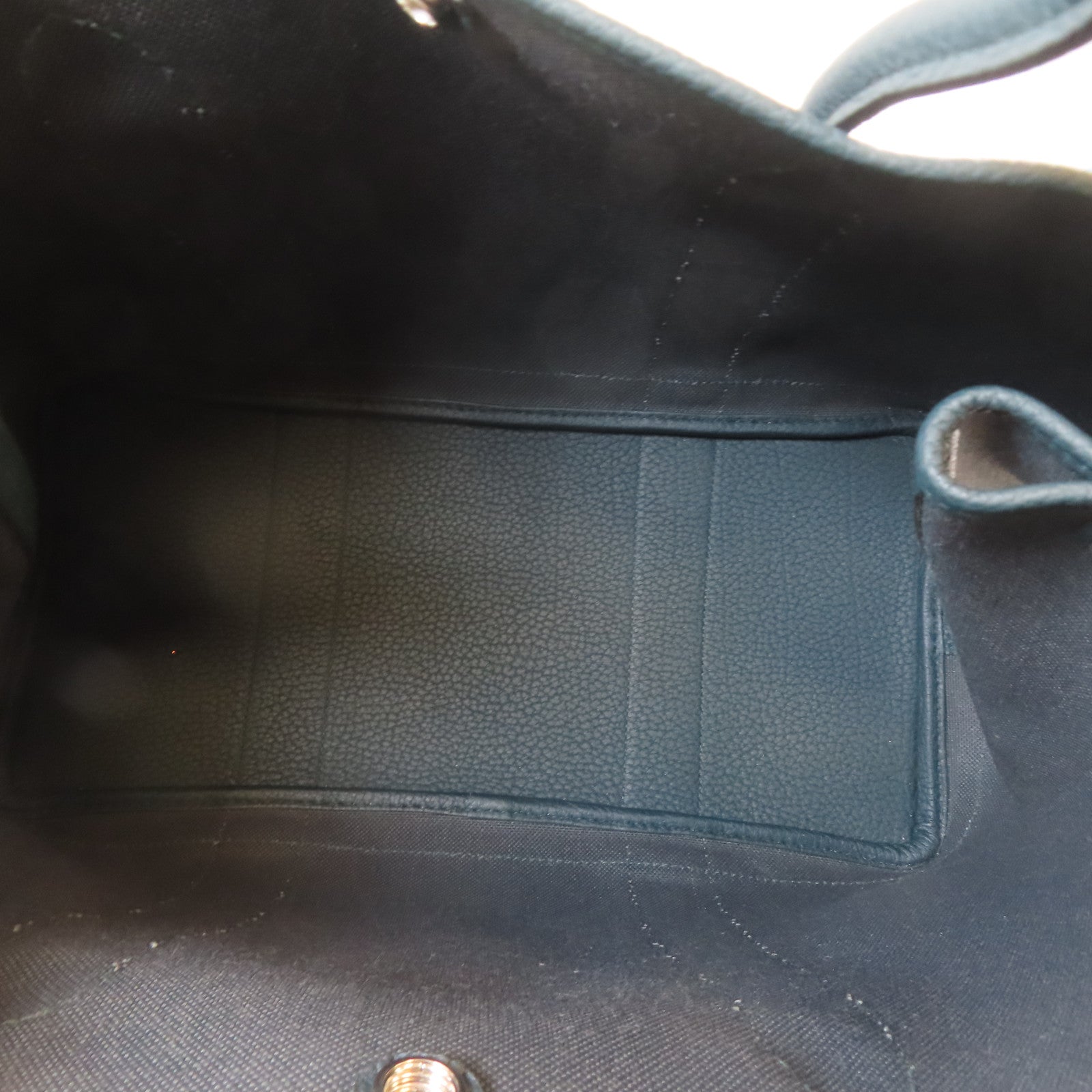 HERMES Negonda皮革/Militaire/帆布Garden Party PM銀扣手挽袋Rousseau/Cypres/綠色