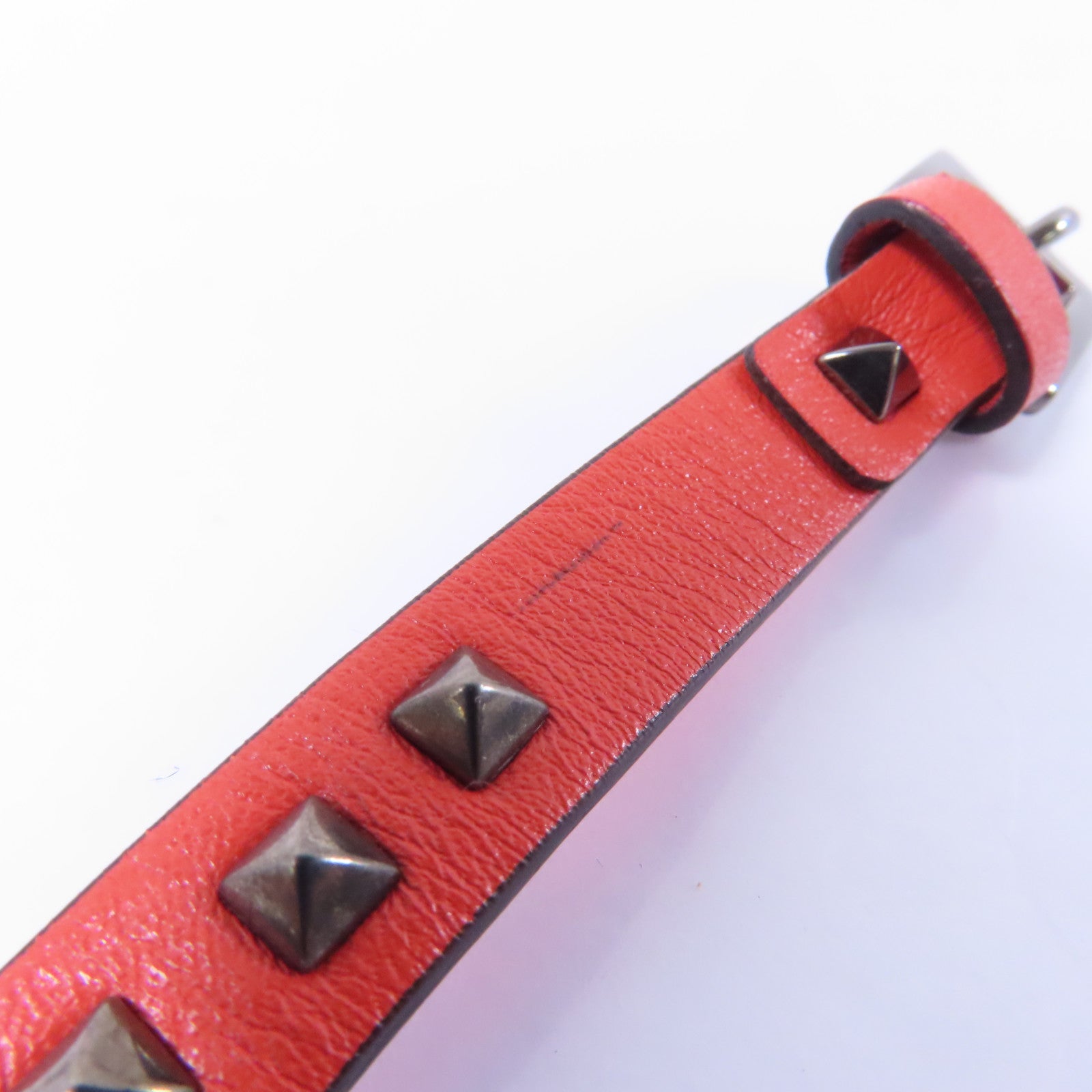 Valentino 【激減優惠】牛皮皮革Bracelet手鏈紅色