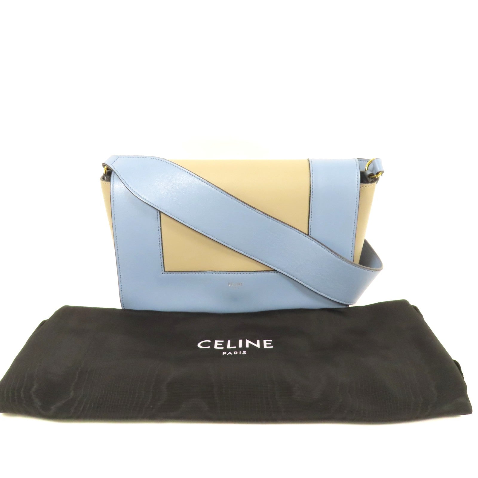 CELINE 牛皮皮革Frame Bag金扣肩背袋