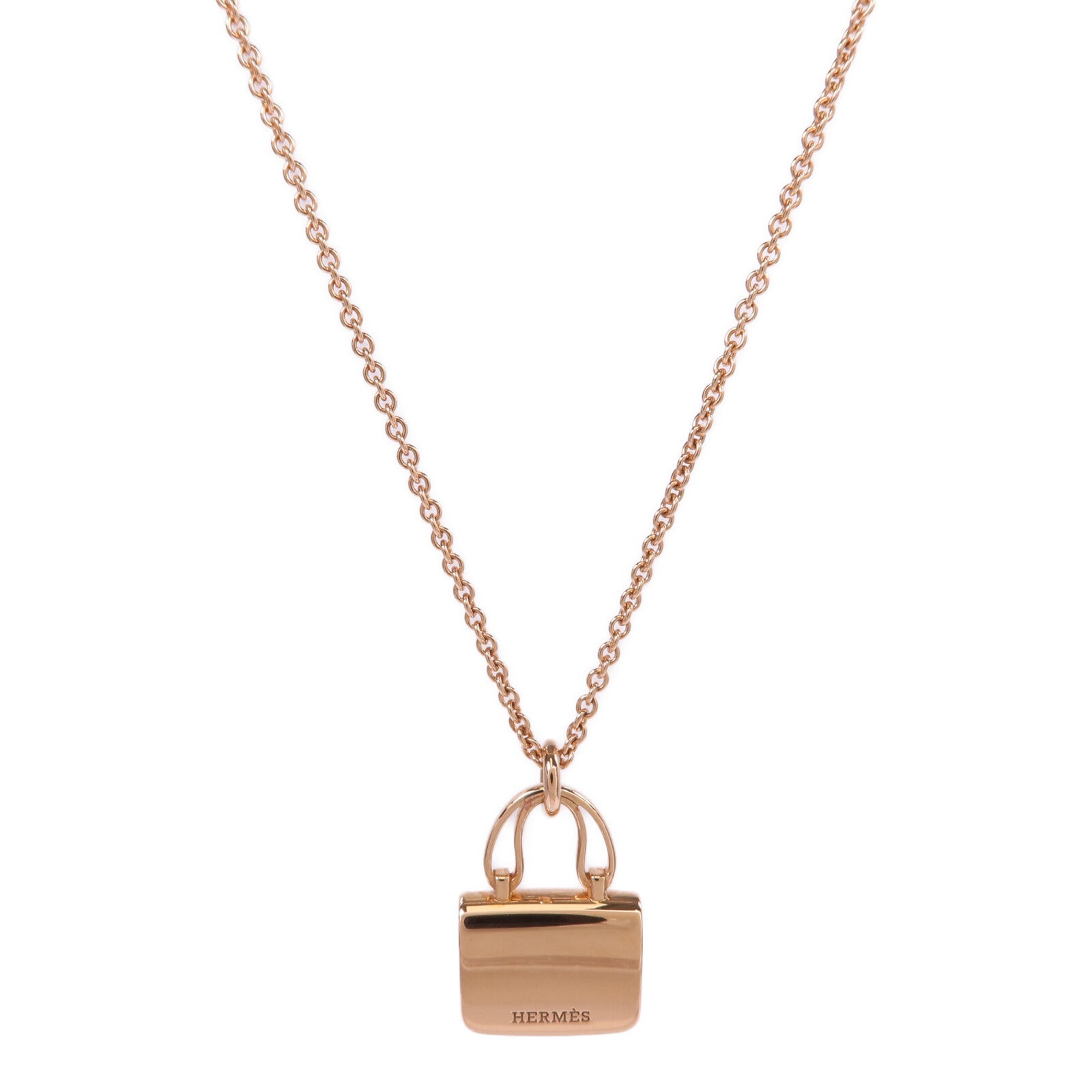 HERMES 【激減優惠】18K玫瑰金Amulettes Constance Pendent藍寶石項鍊