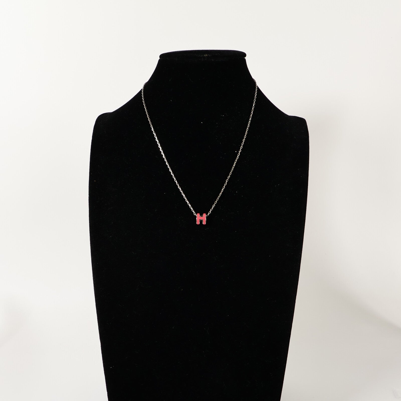 HERMES 金屬/琺瑯Mini Pop H Necklace項鏈Rose Azalee
