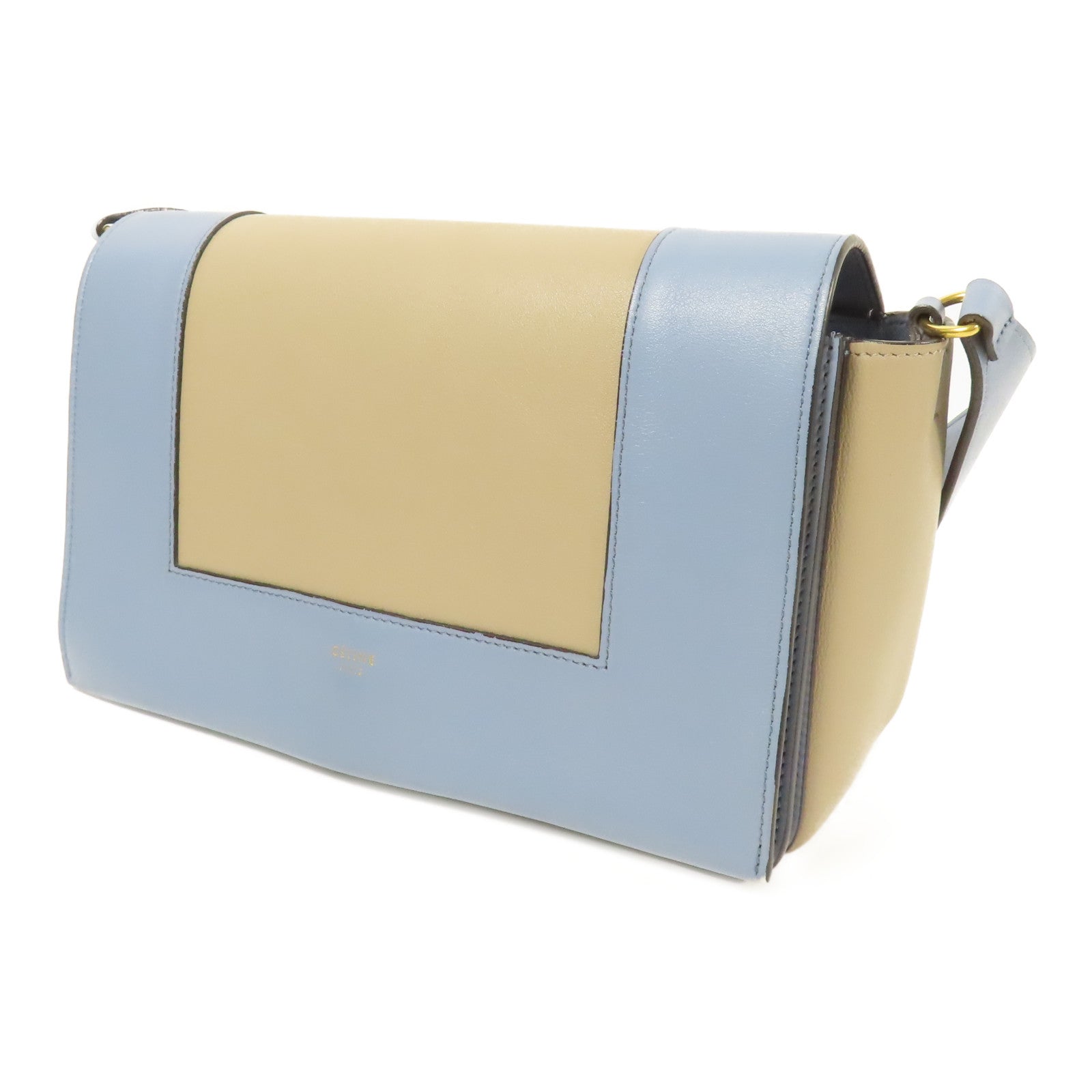 CELINE 【激減優惠】牛皮皮革Frame Bag金扣肩背袋