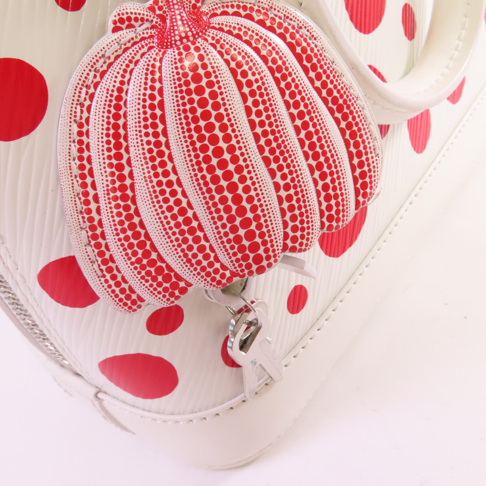 LOUIS VUITTON Epi LV x YK Alma BB 2Way Shoulder Bag銀扣手挽肩背兩用袋白色/紅色