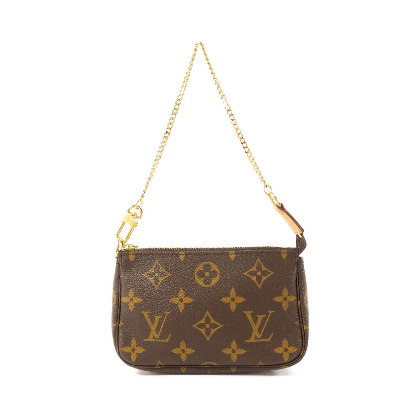LOUIS VUITTON Monogram Mini Pochette Accessoires金扣手挽袋