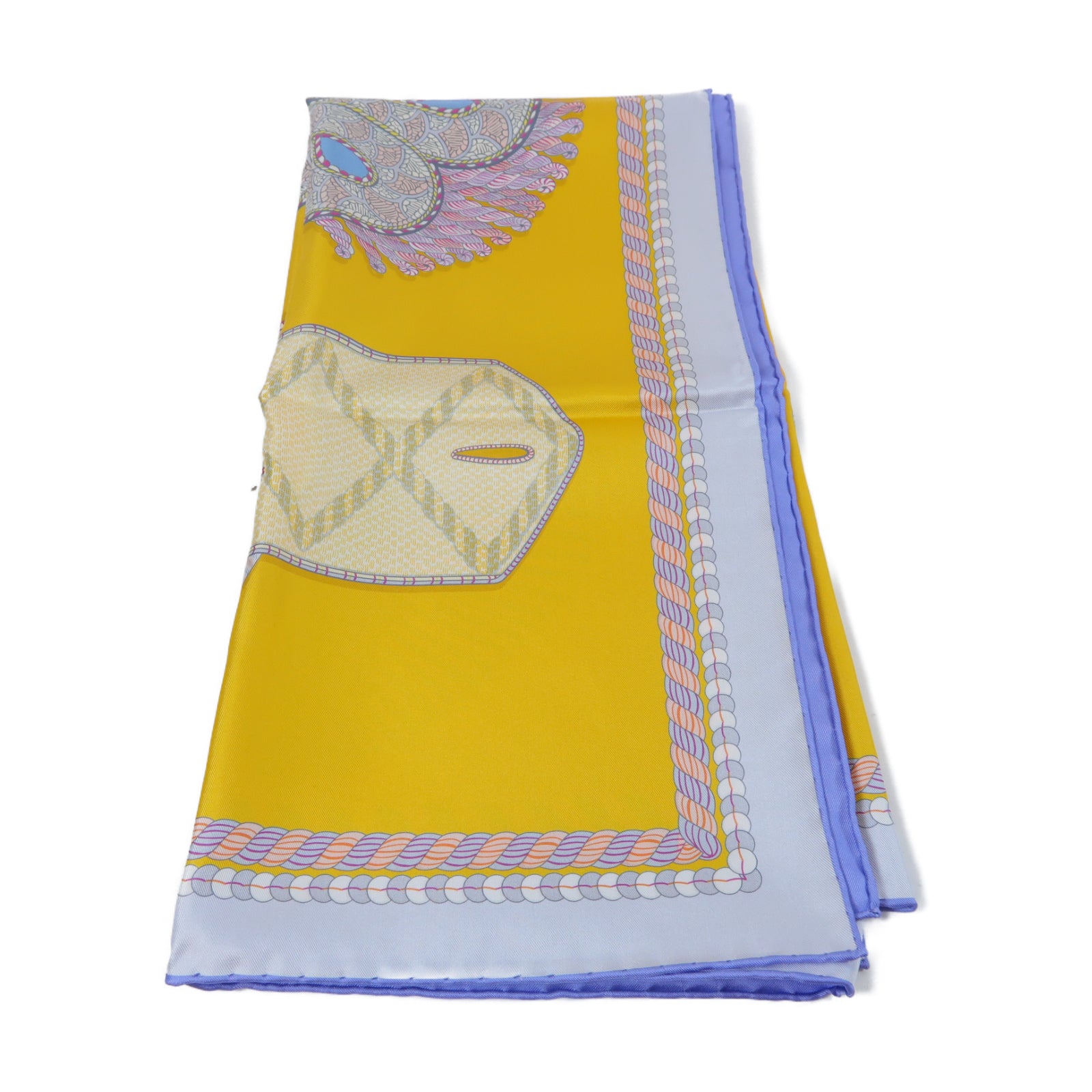 HERMES 【激減優惠】絲質Scarf 90x90絲巾紫色/粉紅色