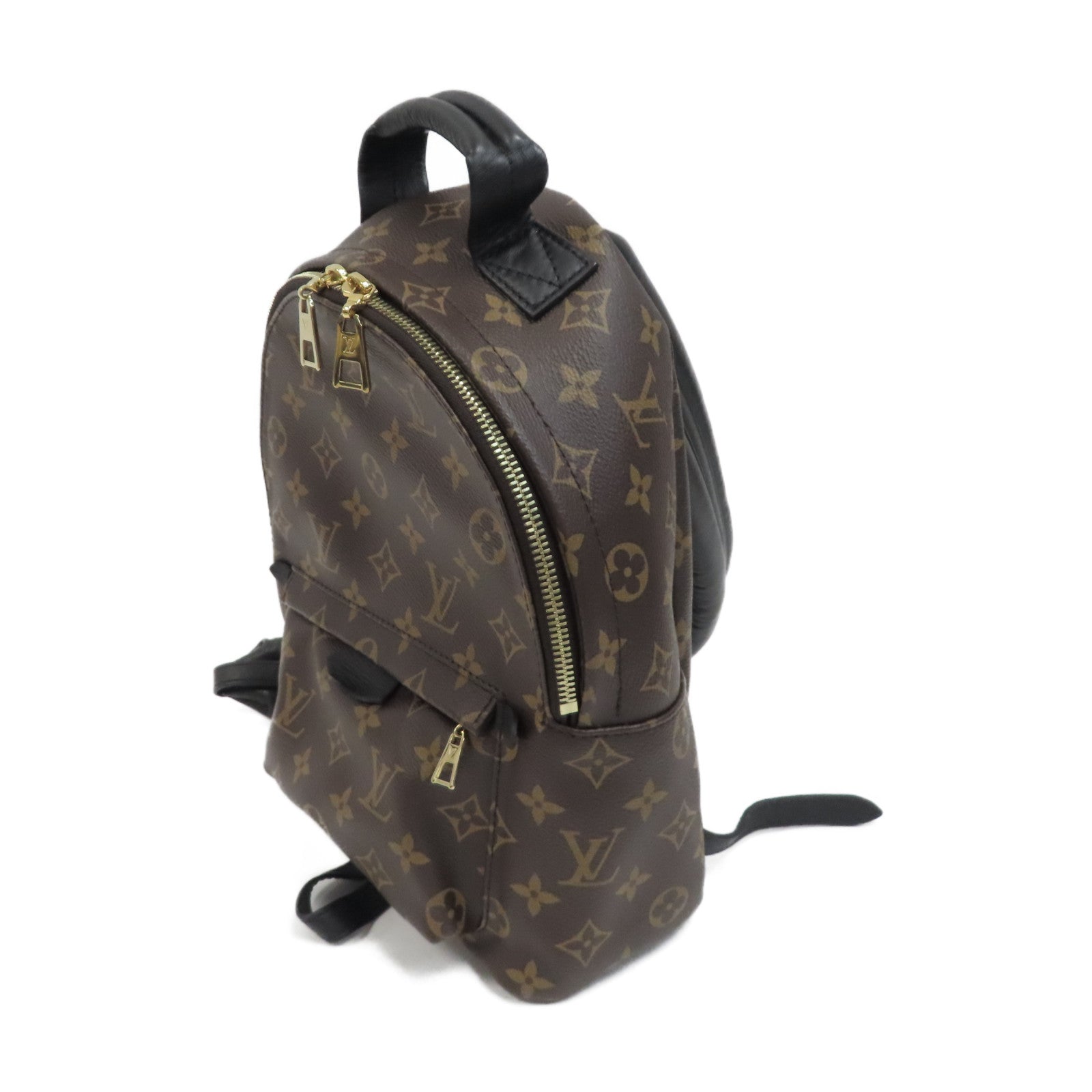 LOUIS VUITTON Monogram Palm Springs PM金扣背包啡色