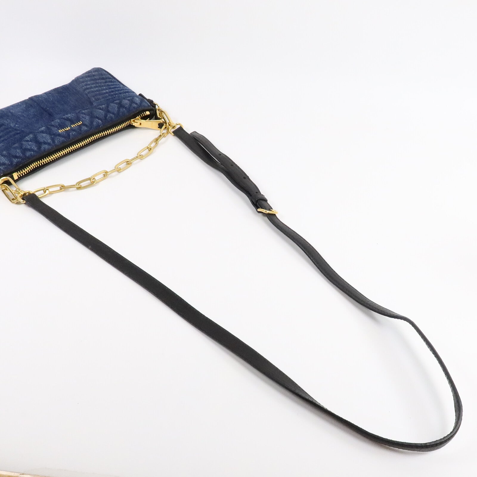 Miu Miu 牛仔布 2 Way Shoulder Bag手挽肩背兩用袋