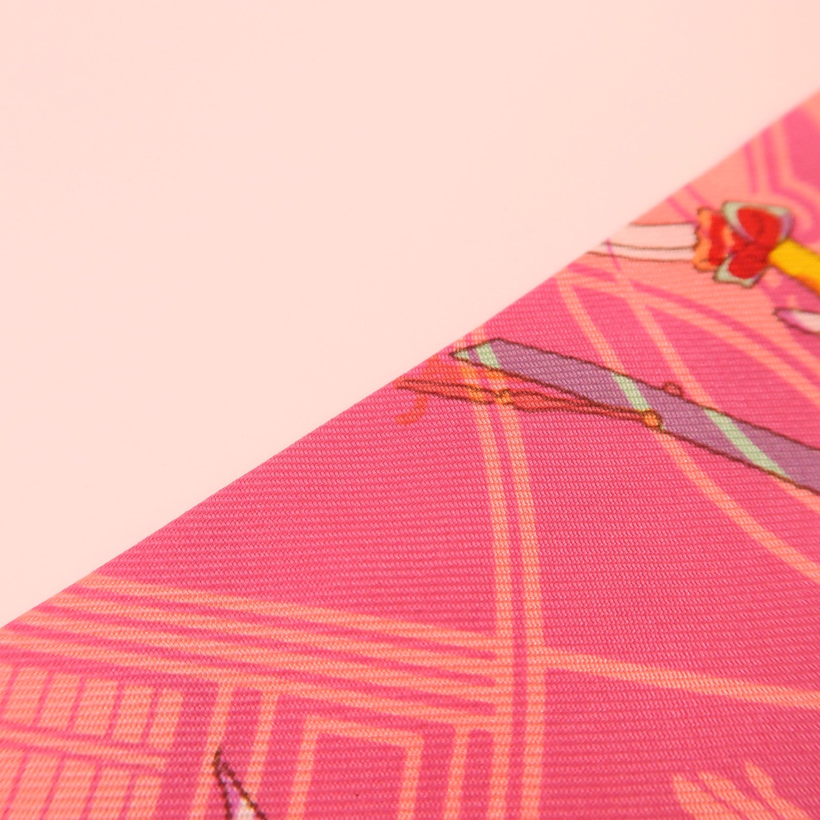 HERMES Twilly Scarf Silk Pink