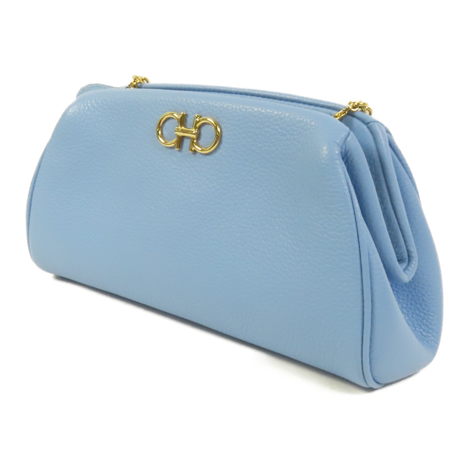 Salvatore Ferragamo 牛皮皮革Chain Shoulder肩背袋